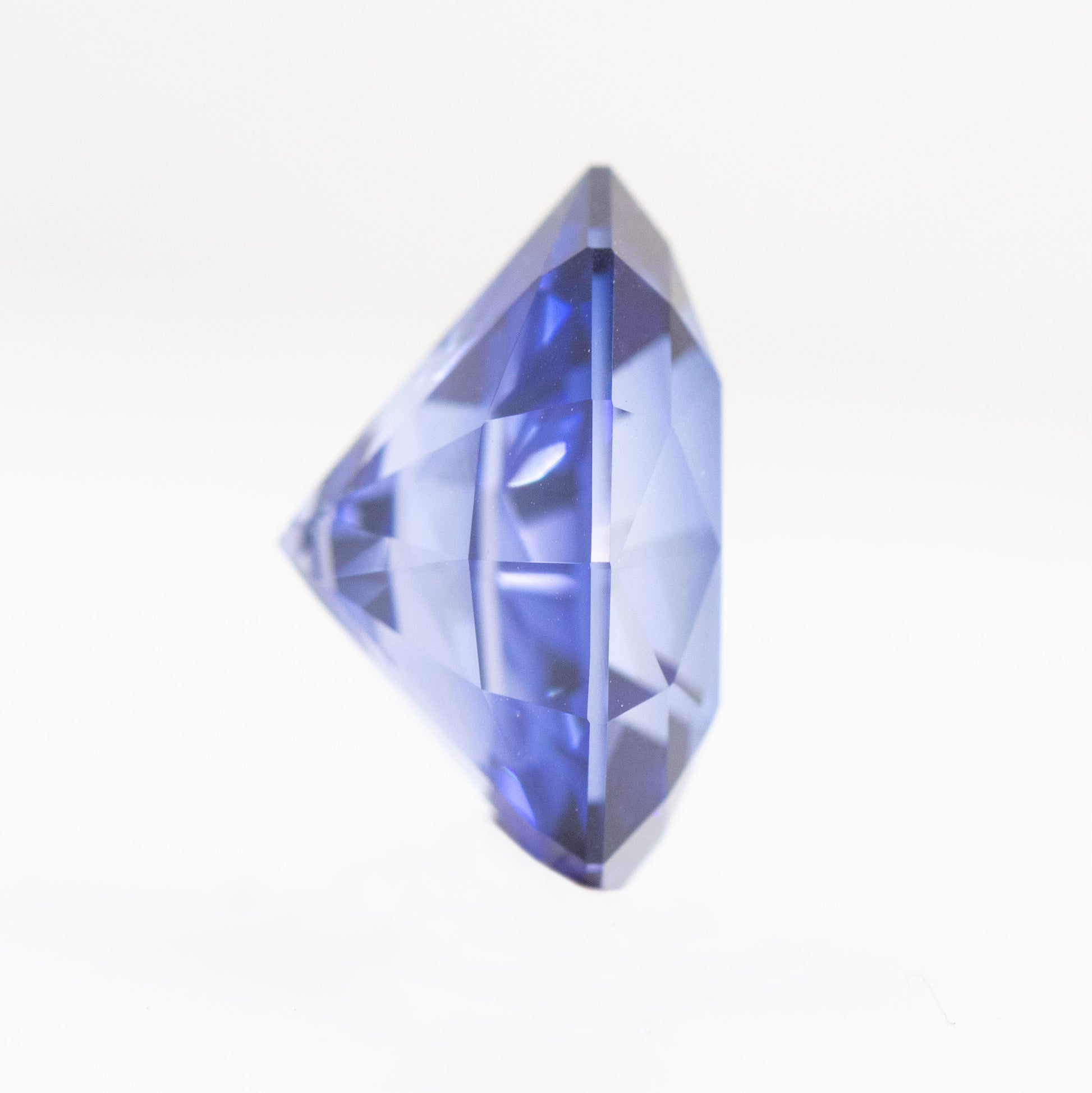 4.29 Carat Lab Grown Blue Geometric Oval Sapphire for Custom Work - Inventory Code LGGO429 - Midwinter Co. Alternative Bridal Rings and Modern Fine Jewelry