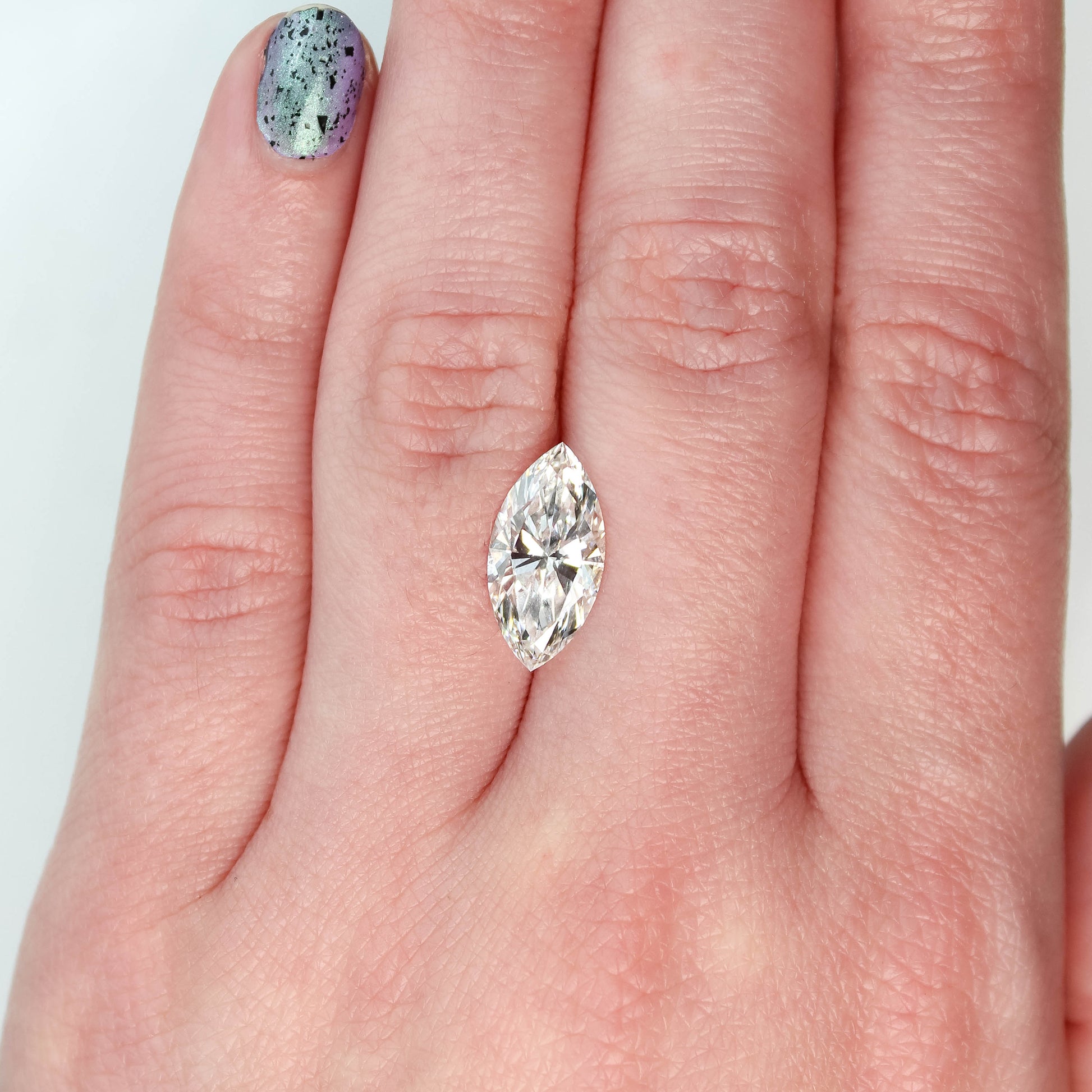 3.01 Carat Certified Lab Grown Marquise Diamond for Custom Work - Inventory Code LGM301 - Midwinter Co. Alternative Bridal Rings and Modern Fine Jewelry