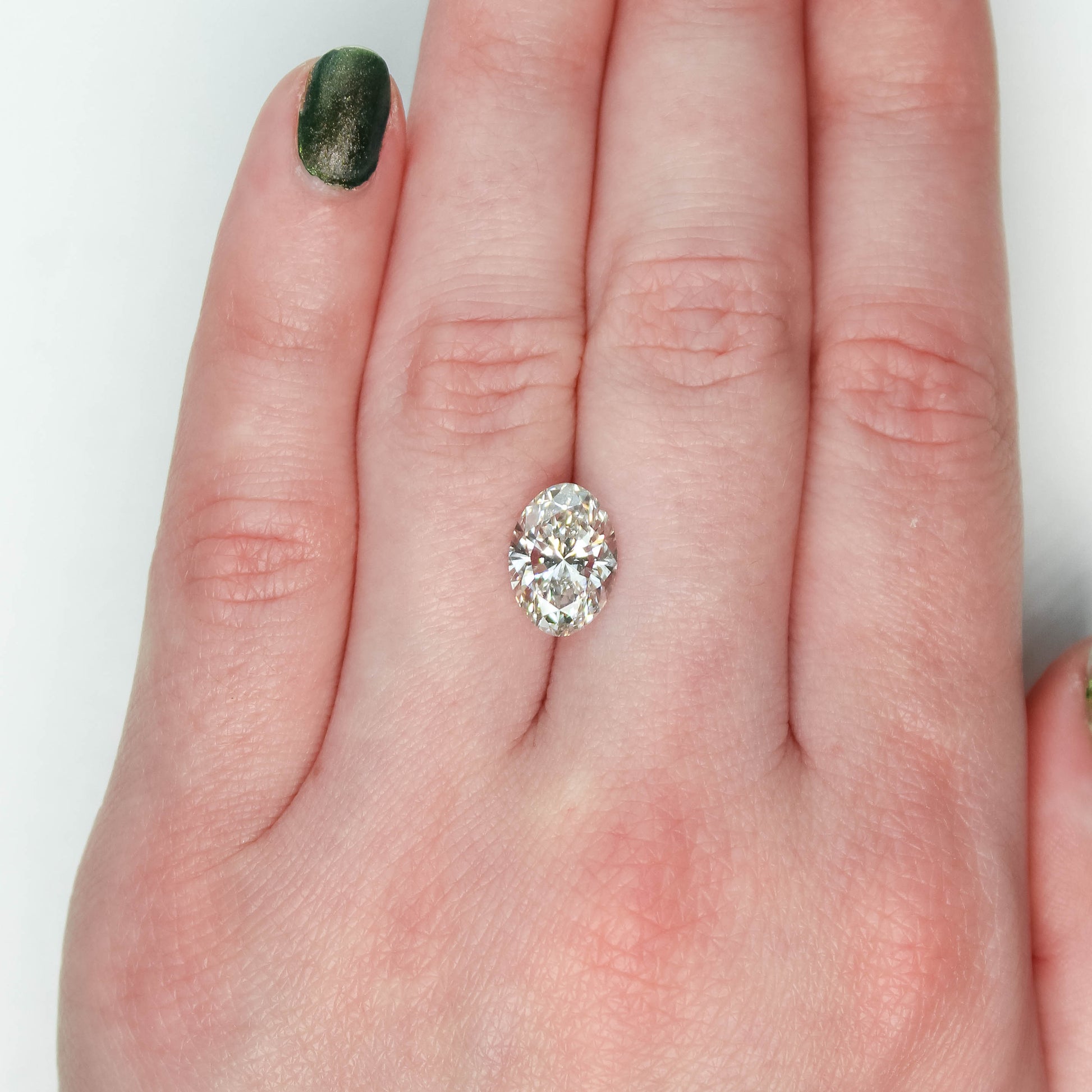 CAELEN (J) 2.87 Carat Certified Lab Grown Oval Diamond for Custom Work - Inventory Code LGO287 - Midwinter Co. Alternative Bridal Rings and Modern Fine Jewelry