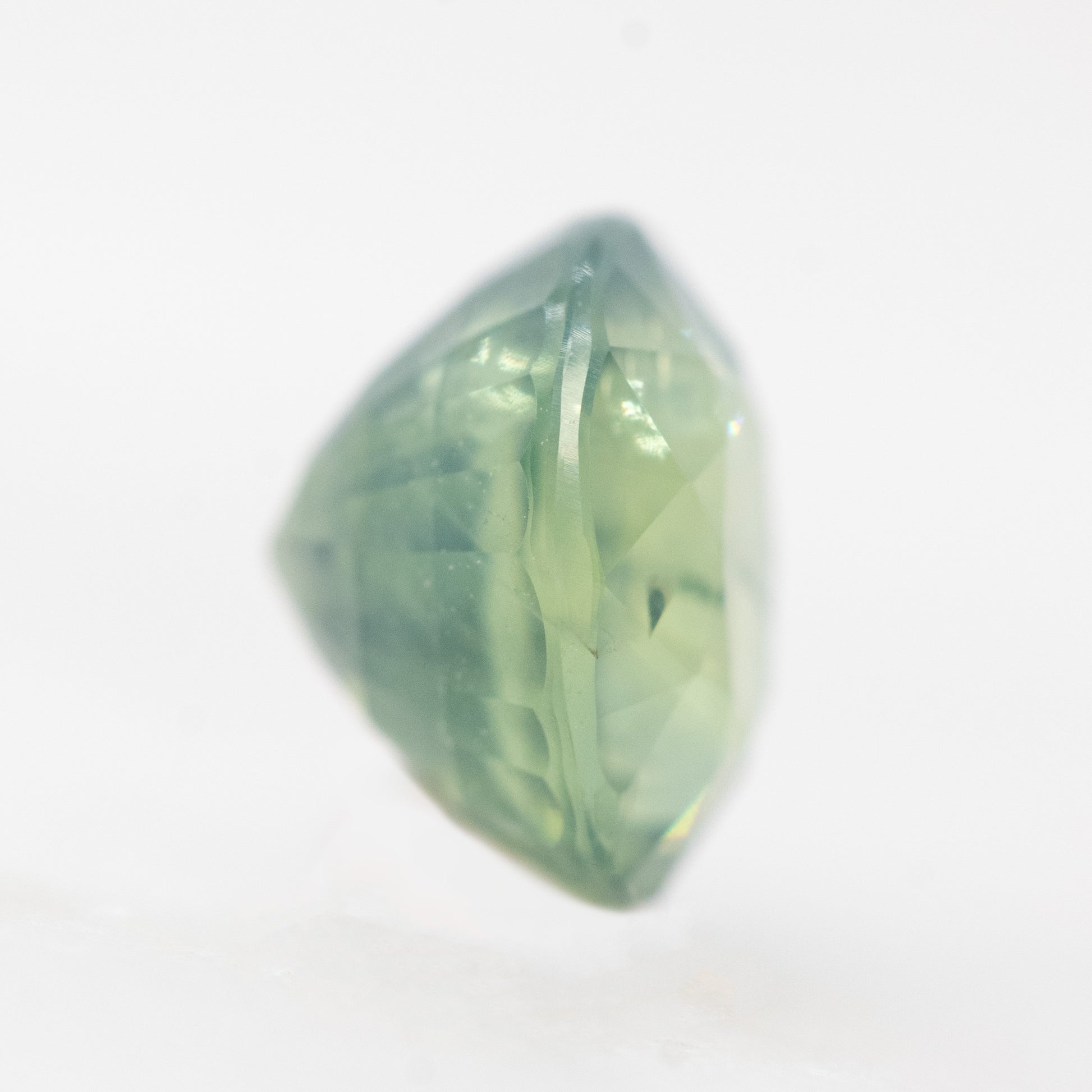 2.13 Carat Light Teal Oval Sapphire for Custom Work - Inventory Code LGOS213 - Midwinter Co. Alternative Bridal Rings and Modern Fine Jewelry