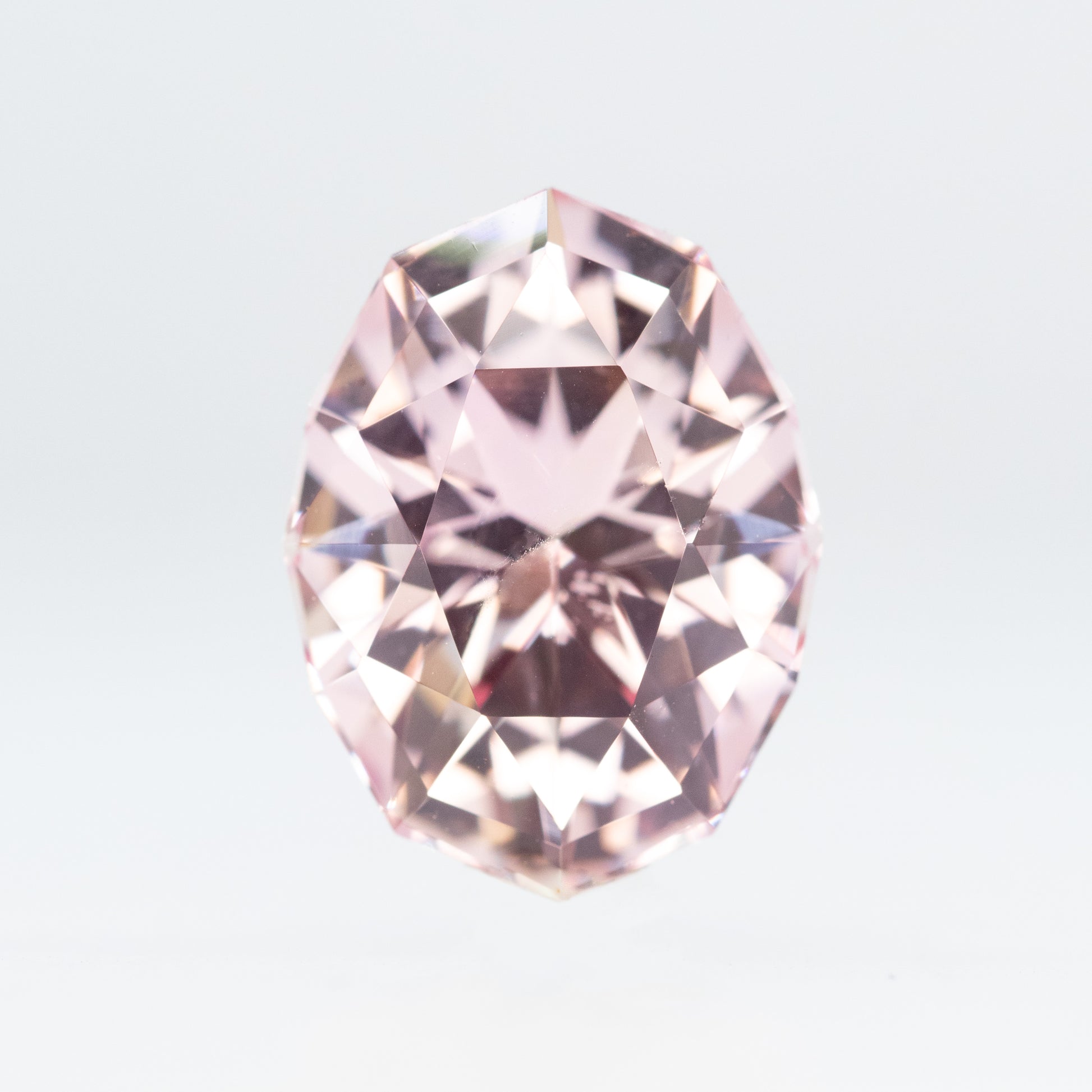 5.26 Carat Pink Geometric Oval Lab Grown Sapphire for Custom Work - Inventory Code LGPS526 - Midwinter Co. Alternative Bridal Rings and Modern Fine Jewelry