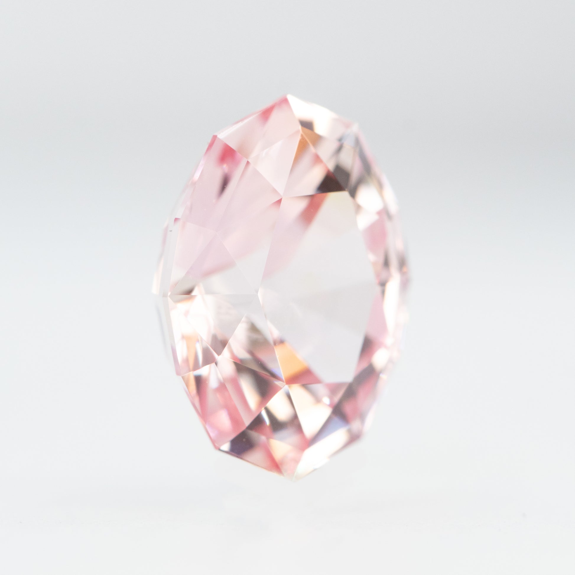 5.26 Carat Pink Geometric Oval Lab Grown Sapphire for Custom Work - Inventory Code LGPS526 - Midwinter Co. Alternative Bridal Rings and Modern Fine Jewelry