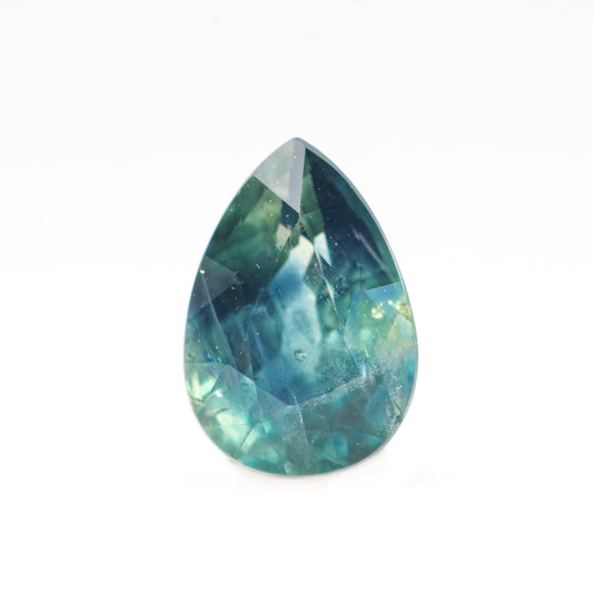 1.10 Carat Light Teal Pear Sapphire for Custom Work - Inventory Code LTPS110 - Midwinter Co. Alternative Bridal Rings and Modern Fine Jewelry