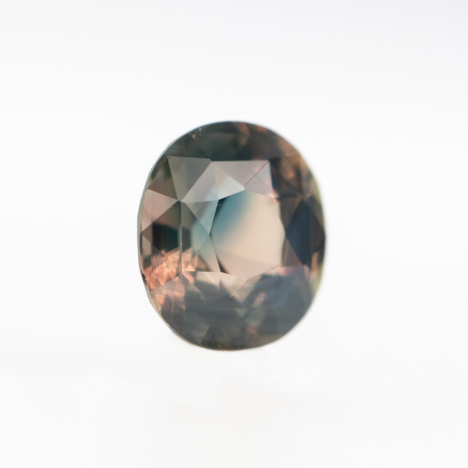 1.55 Carat Earthy Multicolor Cushion Sapphire for Custom Work - Inventory Code MCCS155 - Midwinter Co. Alternative Bridal Rings and Modern Fine Jewelry