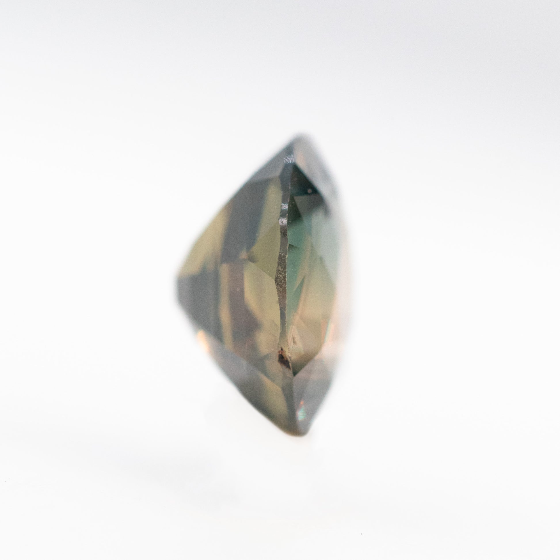 1.55 Carat Earthy Multicolor Cushion Sapphire for Custom Work - Inventory Code MCCS155 - Midwinter Co. Alternative Bridal Rings and Modern Fine Jewelry