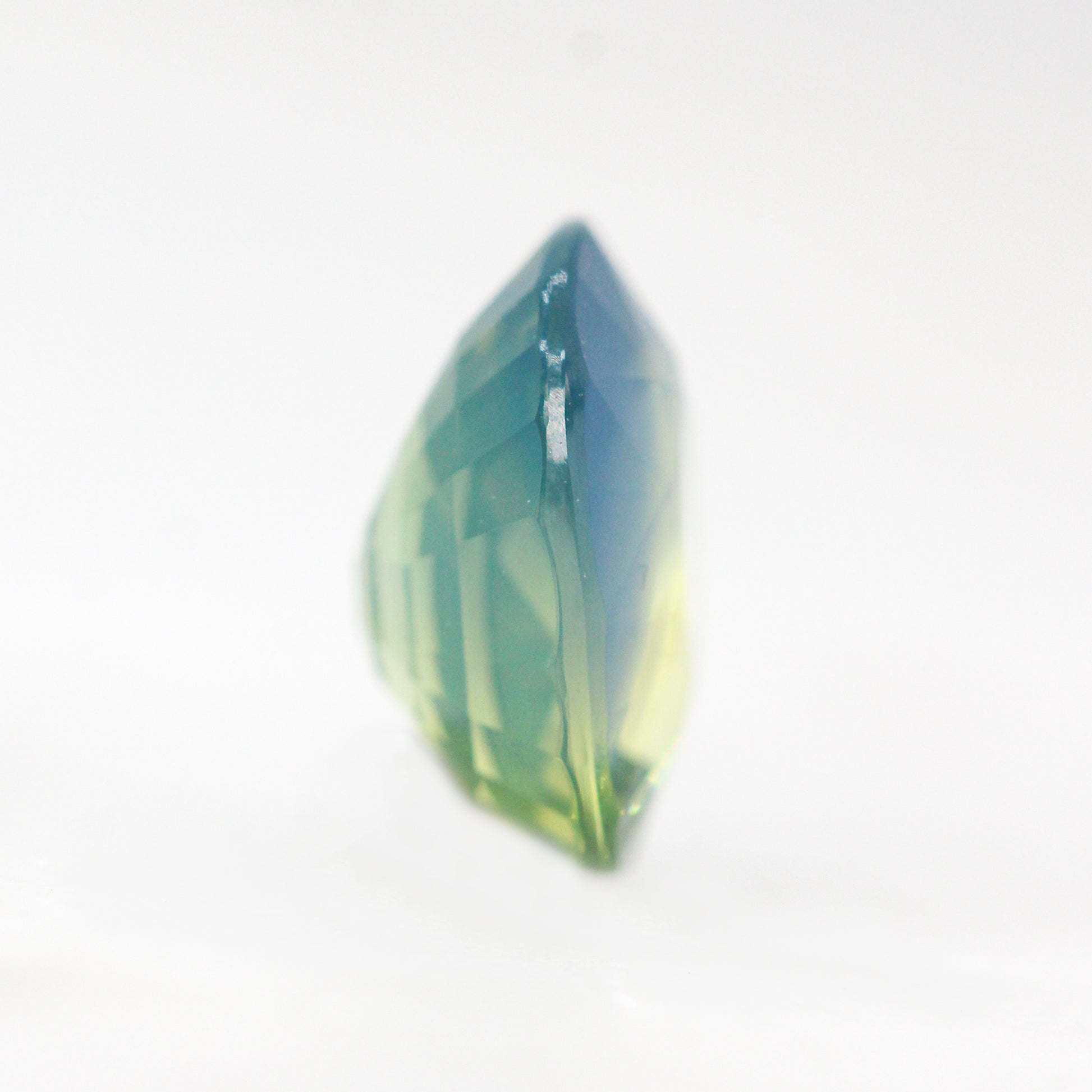 3.05 Carat Multicolor Green, Blue and Yellow Opalescent Oval Sapphire for Custom Work - Inventory Code MCOS305 - Midwinter Co. Alternative Bridal Rings and Modern Fine Jewelry