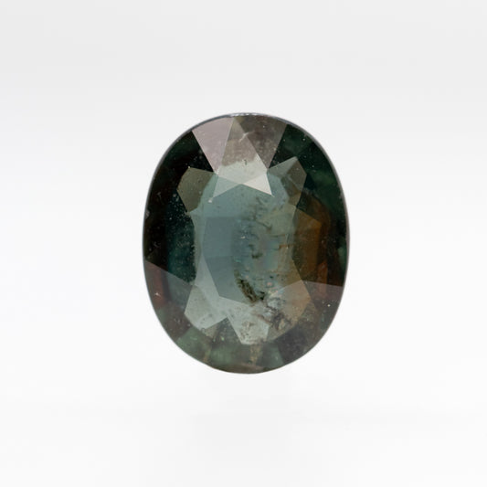 3.25 Carat Dark Multicolor Oval Sapphire for Custom Work - Inventory Code MCOS325