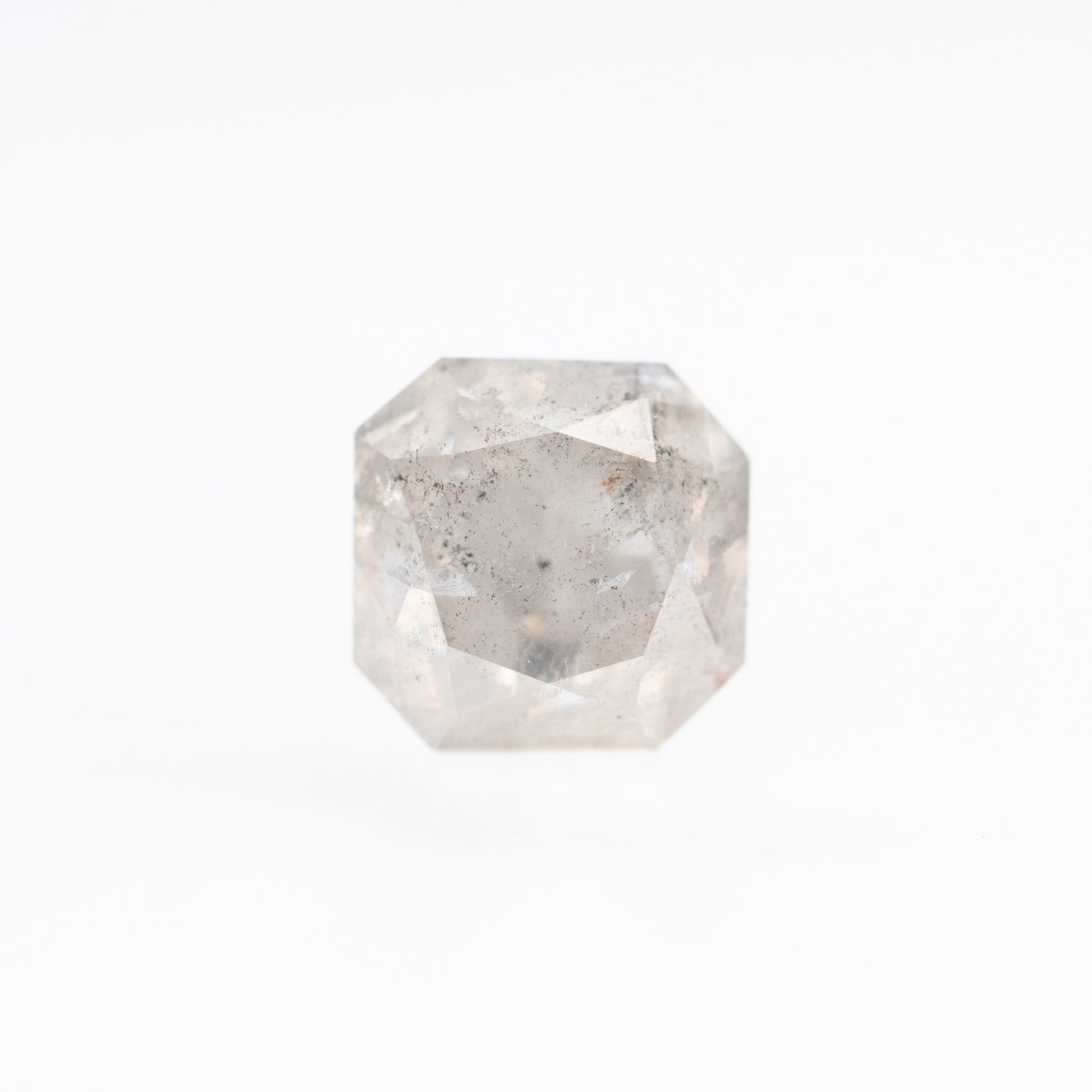 1.39 Carat Misty Gray Asscher Salt and Pepper Diamond for Custom Work - Inventory Code MGA139 - Midwinter Co. Alternative Bridal Rings and Modern Fine Jewelry