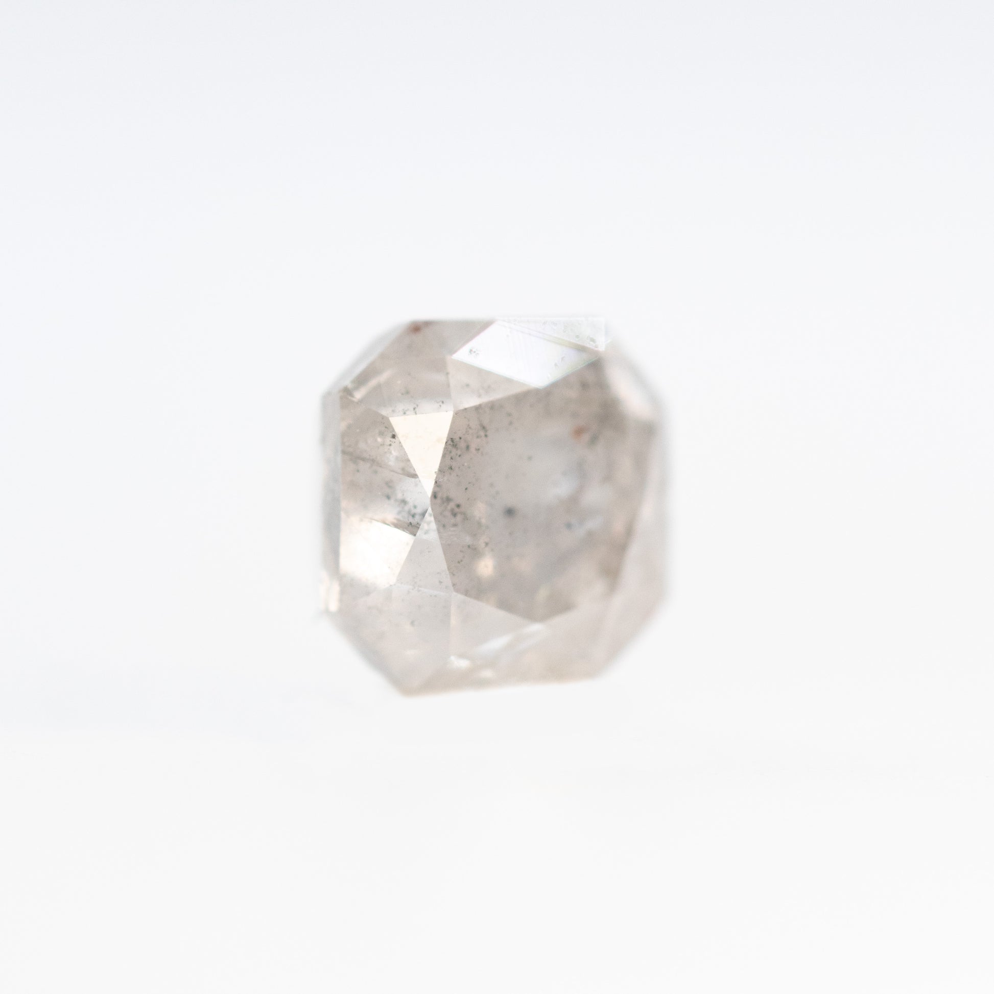 1.39 Carat Misty Gray Asscher Salt and Pepper Diamond for Custom Work - Inventory Code MGA139 - Midwinter Co. Alternative Bridal Rings and Modern Fine Jewelry