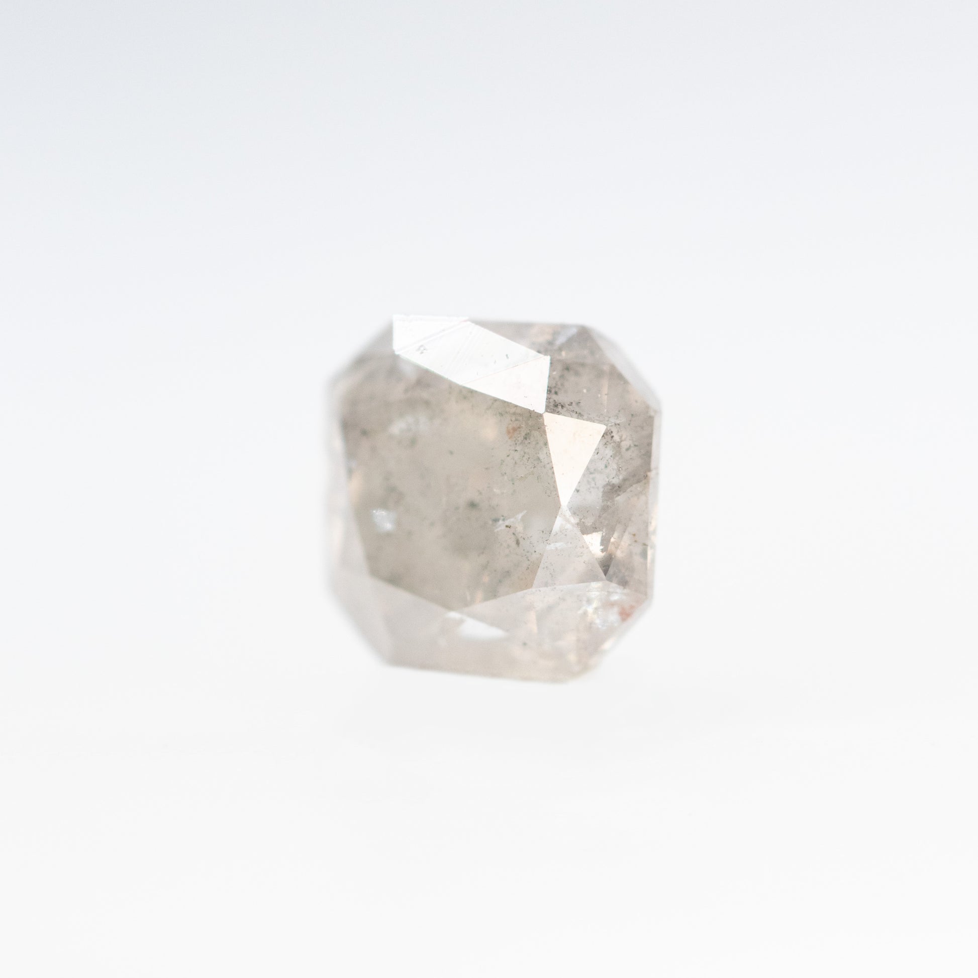 1.39 Carat Misty Gray Asscher Salt and Pepper Diamond for Custom Work - Inventory Code MGA139 - Midwinter Co. Alternative Bridal Rings and Modern Fine Jewelry