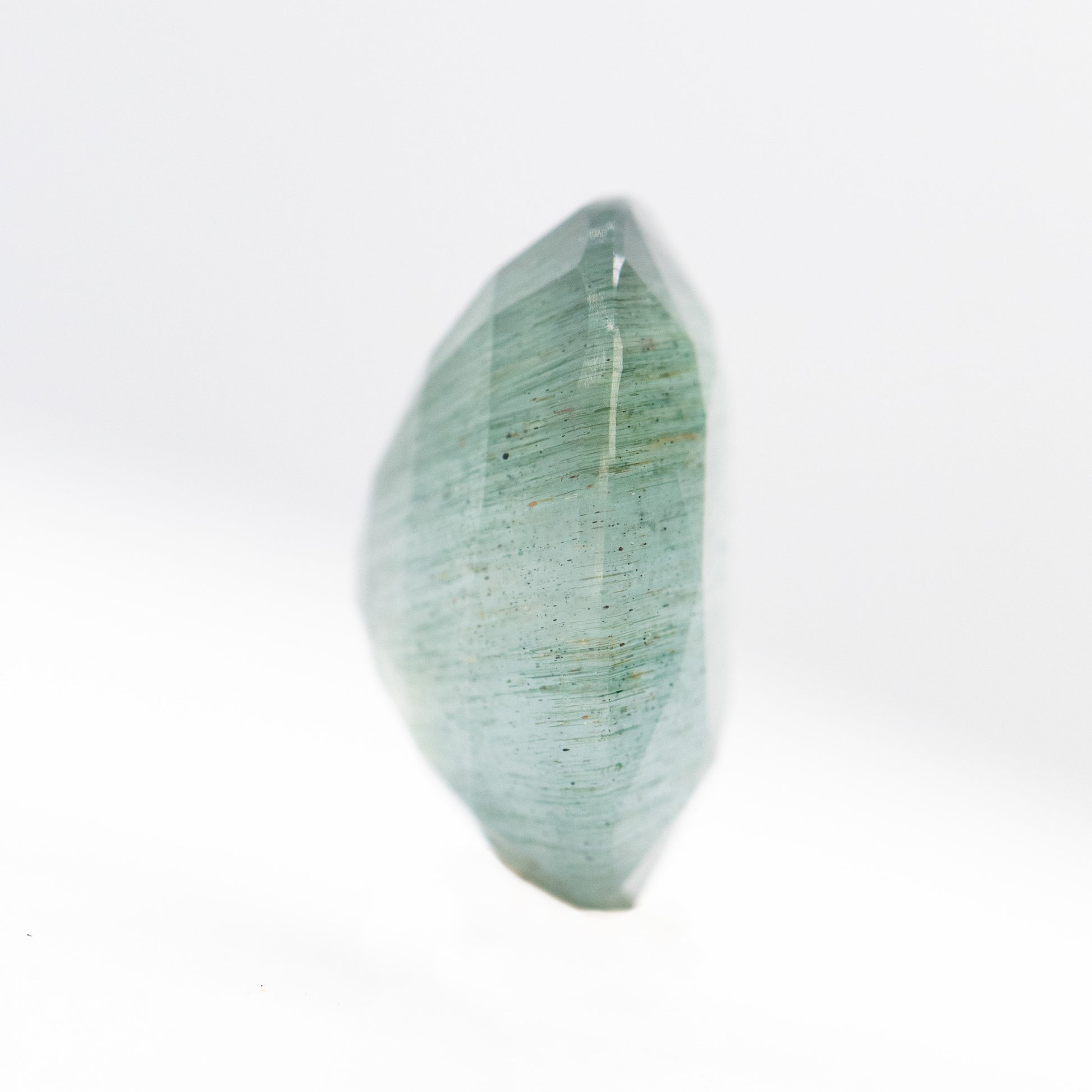 5.68 Carat Oval Mossy Aquamarine for Custom Work - Inventory Code MTA568 - Midwinter Co. Alternative Bridal Rings and Modern Fine Jewelry