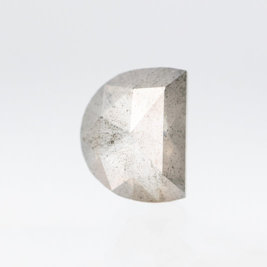 0.71 Carat Misty Gray Half Moon Salt and Pepper Diamond for Custom Work - Inventory Code MWH071 - Midwinter Co. Alternative Bridal Rings and Modern Fine Jewelry