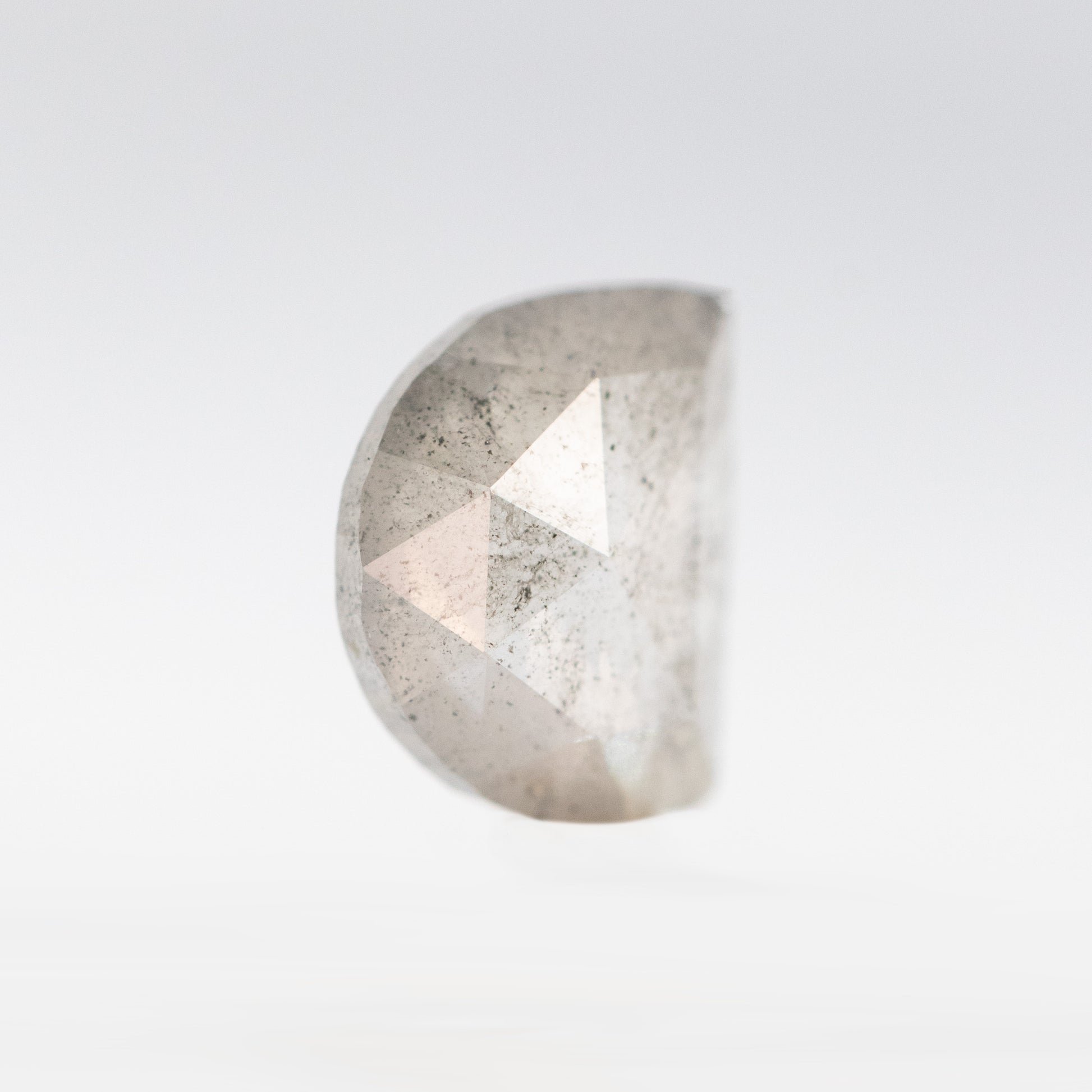 0.71 Carat Misty Gray Half Moon Salt and Pepper Diamond for Custom Work - Inventory Code MWH071 - Midwinter Co. Alternative Bridal Rings and Modern Fine Jewelry