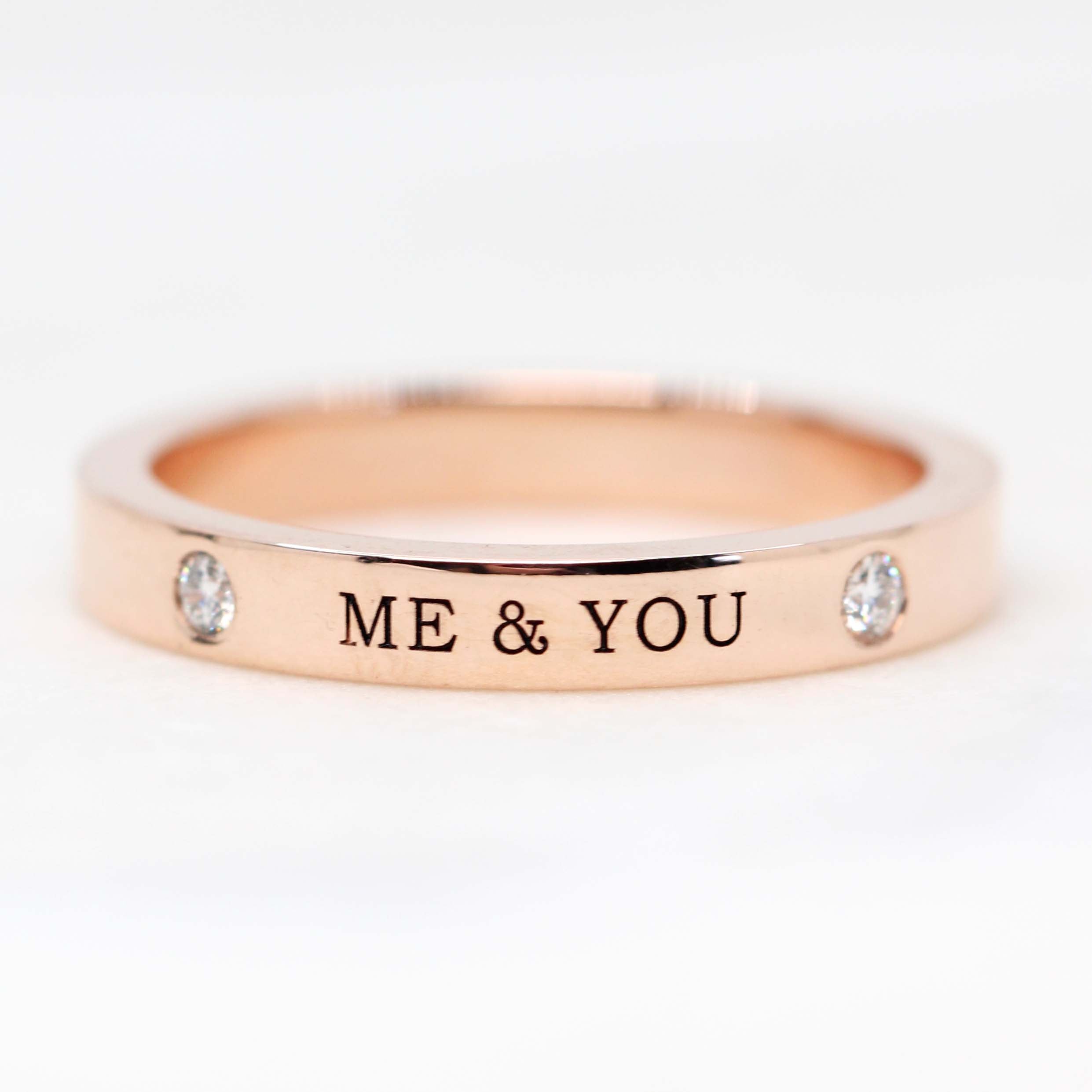 Dragonfly Engagement Engraved Ring Set Custom Personalized Name Ring i –  ShainJewelry