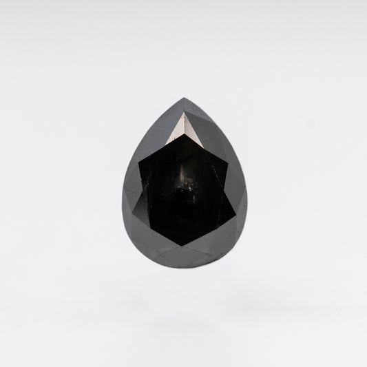 1.18 Carat Black Pear Diamond for Custom Work - Inventory Code NBP118