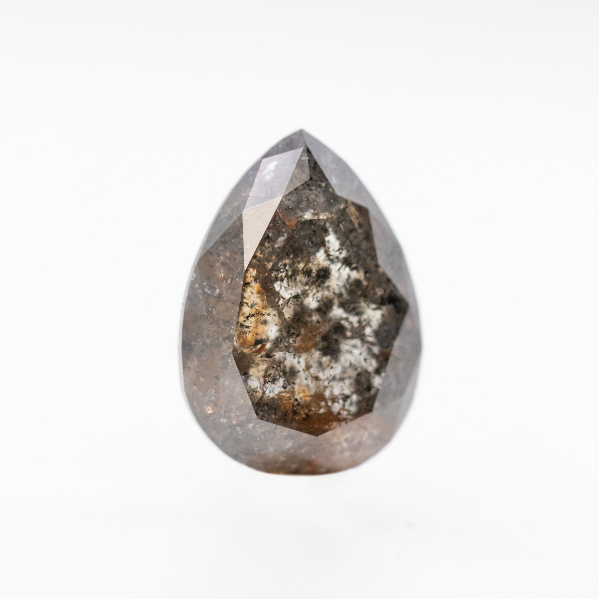 2.58 Carat Black Pear Salt and Pepper Diamond for Custom Work - Inventory Code NBP258 - Midwinter Co. Alternative Bridal Rings and Modern Fine Jewelry