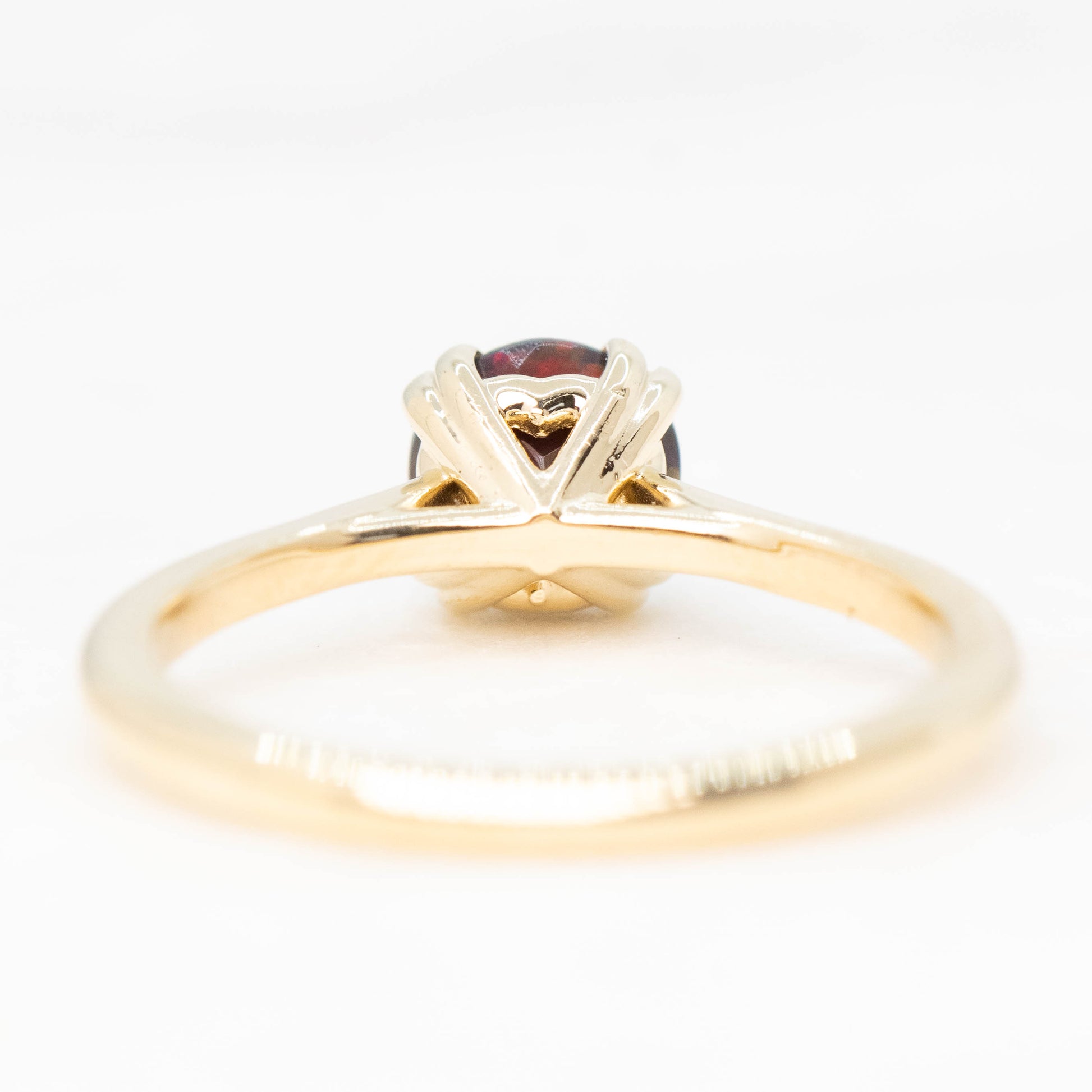 Nesta Ring with a 0.65 Carat Black Opal in 14k Yellow Gold - Ready to Size and Ship - Midwinter Co. Alternative Bridal Rings and Modern Fine Jewelry