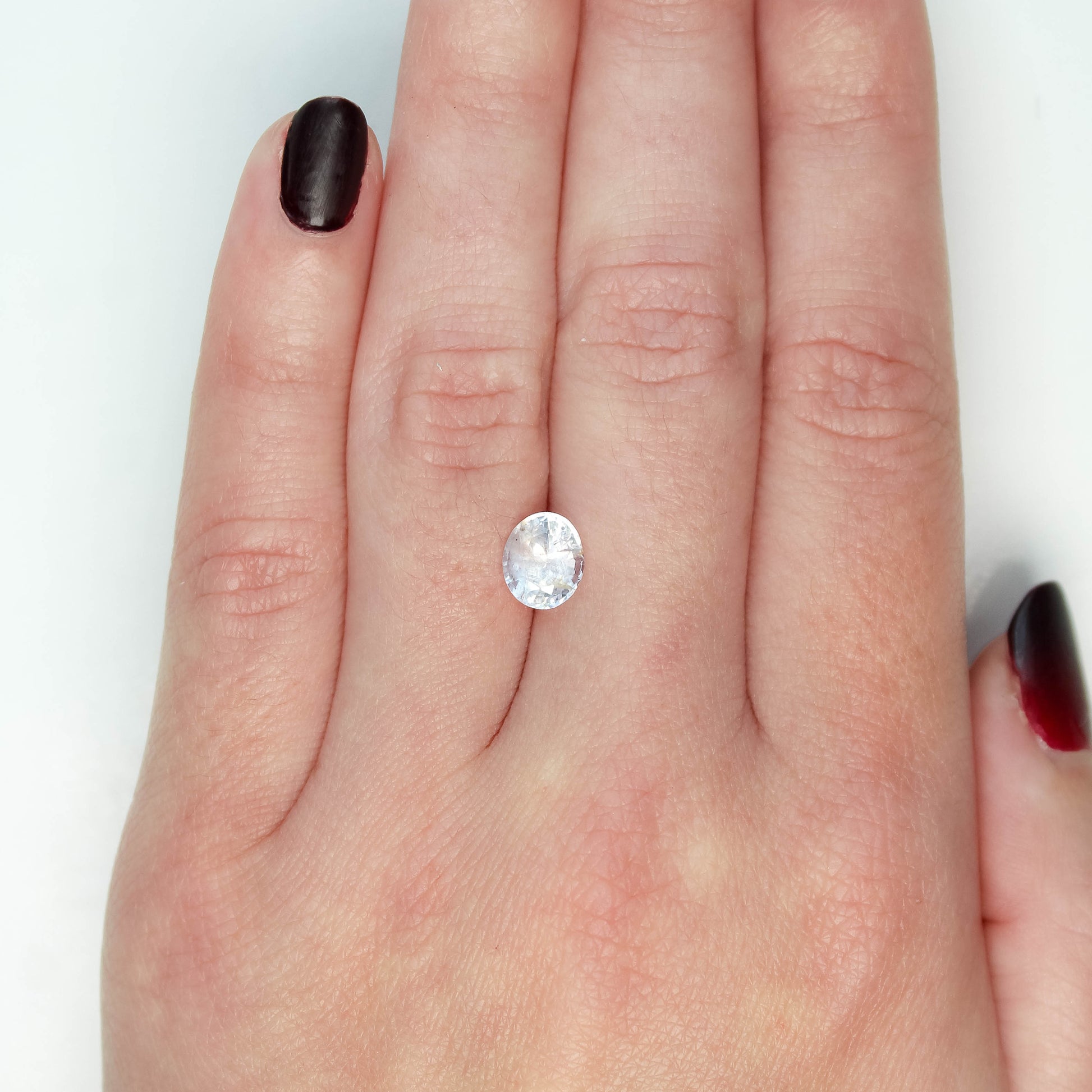 1.90 Carat Clear Blue Oval Sapphire for Custom Work - Inventory Code OCS190 - Midwinter Co. Alternative Bridal Rings and Modern Fine Jewelry