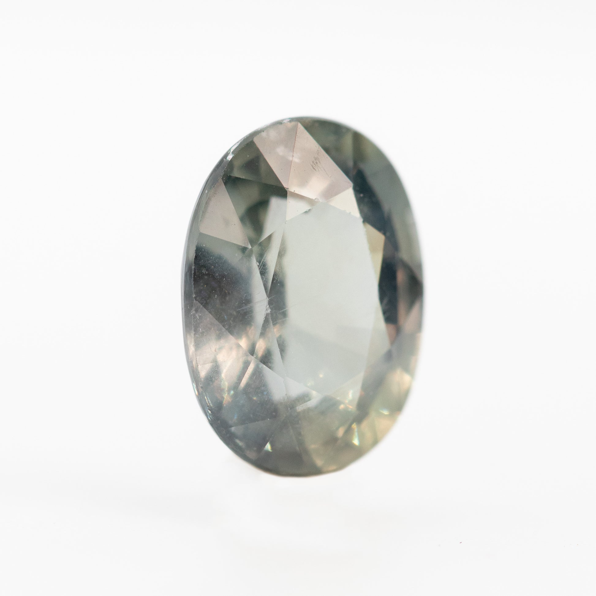 3.32 Carat Oval Gray Color-Change Sapphire for Custom Work - Inventory Code OGS332 - Midwinter Co. Alternative Bridal Rings and Modern Fine Jewelry