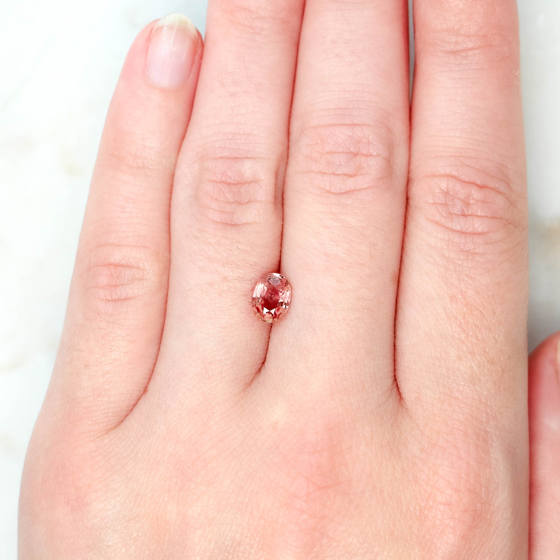 CAELEN (J) 1.06 Carat Orange Oval Sapphire for Custom Work - Inventory Code OOS106 - Midwinter Co. Alternative Bridal Rings and Modern Fine Jewelry