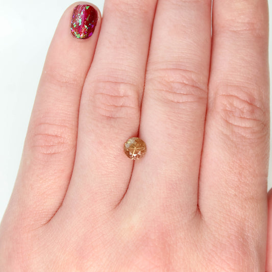 1.15 Carat Round Orange Sapphire for Custom Work - Inventory Code ORS115