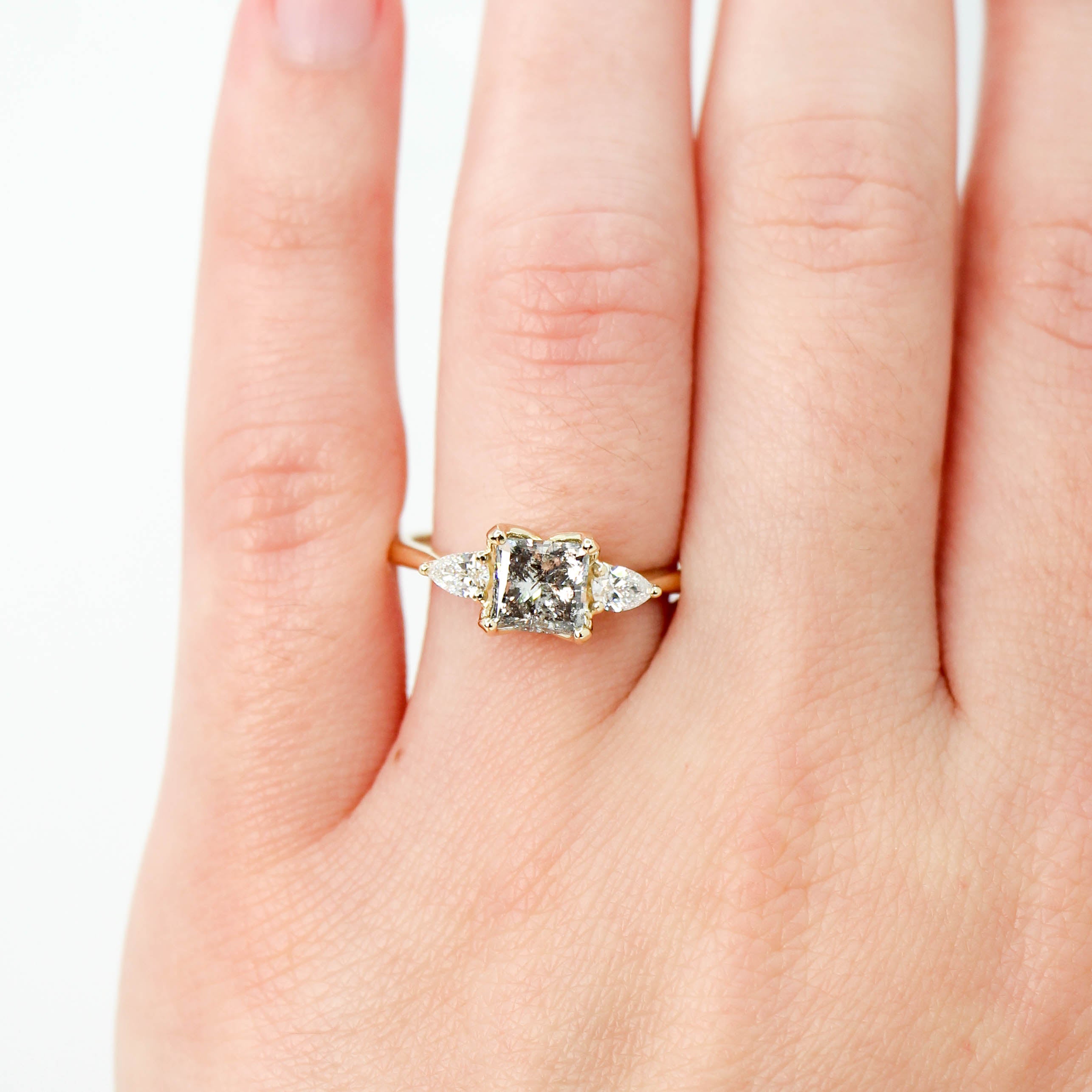 White Gold Princess Cut Engagement Rings