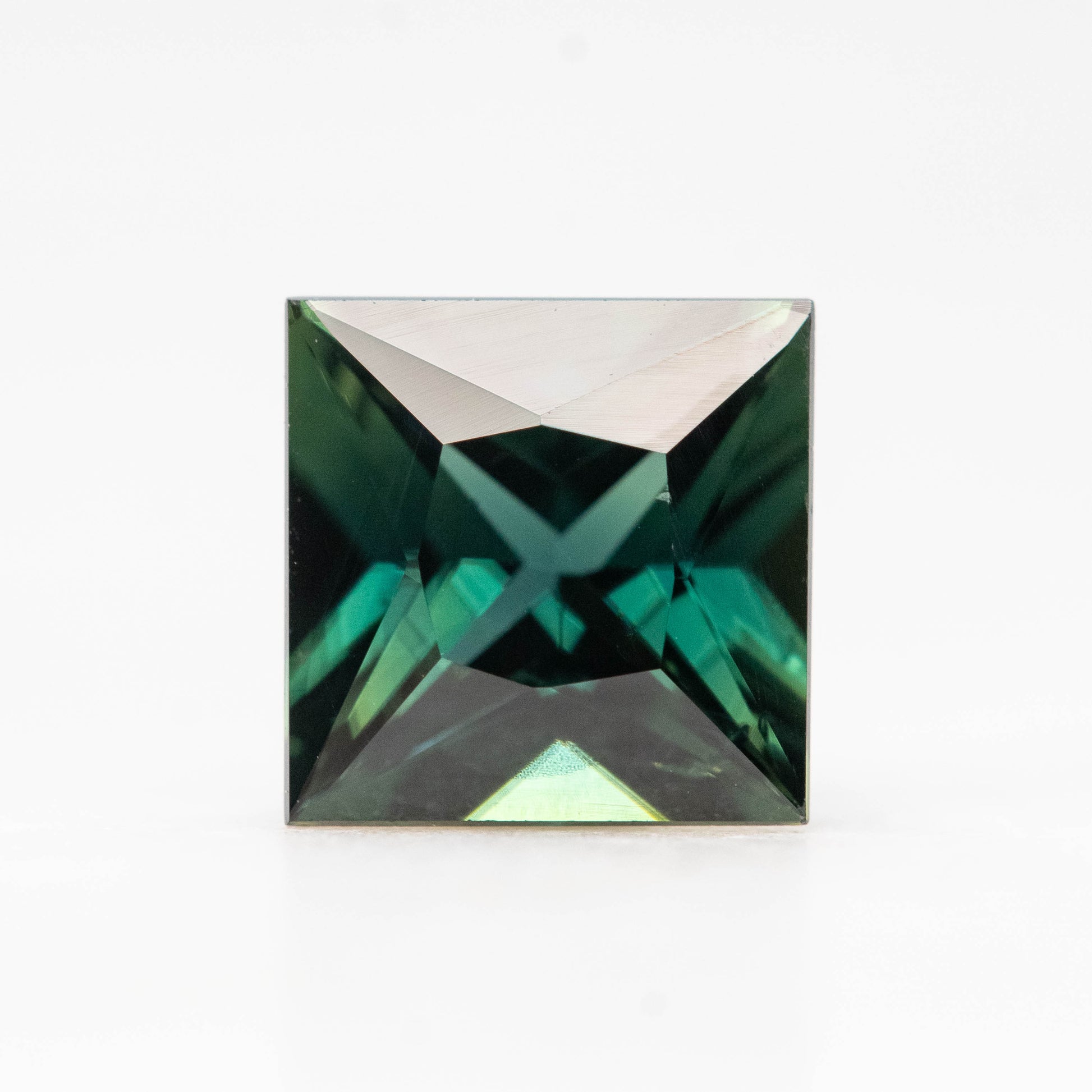 1.54 Carat Princess Cut Teal Sapphire for Custom Work - Inventory Code PCTS154 - Midwinter Co. Alternative Bridal Rings and Modern Fine Jewelry