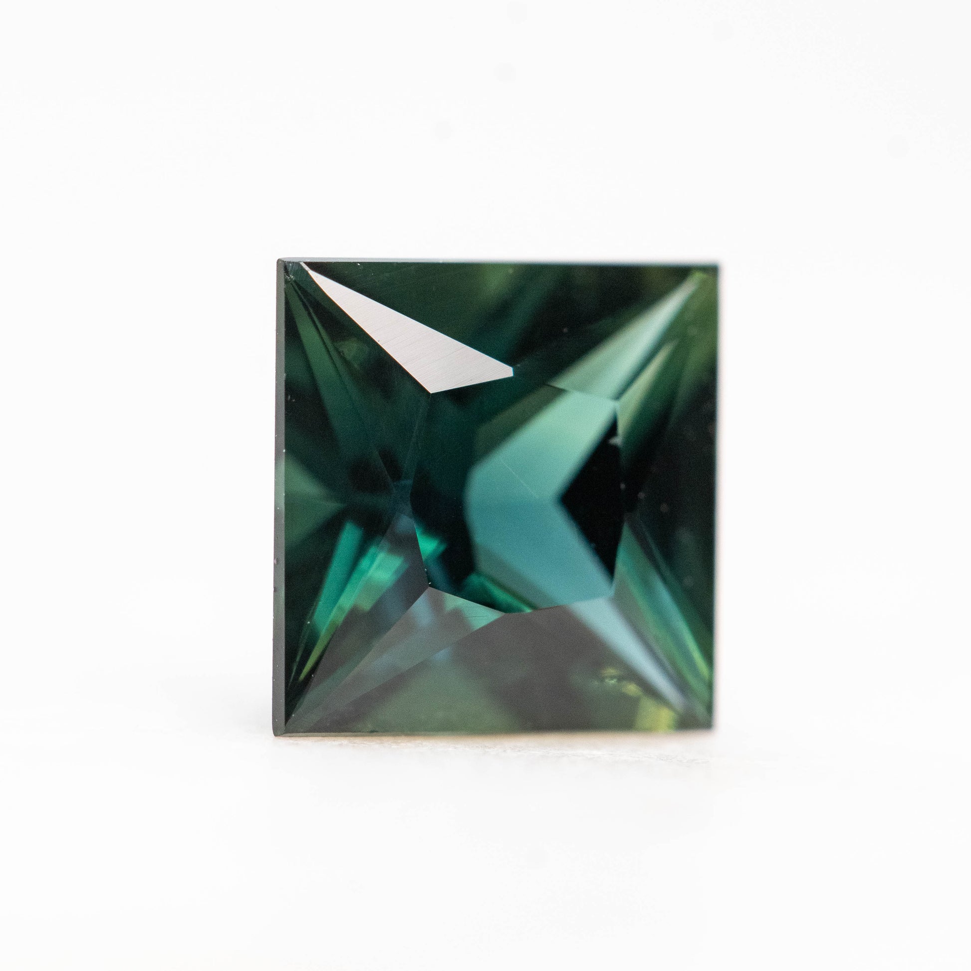 1.54 Carat Princess Cut Teal Sapphire for Custom Work - Inventory Code PCTS154 - Midwinter Co. Alternative Bridal Rings and Modern Fine Jewelry