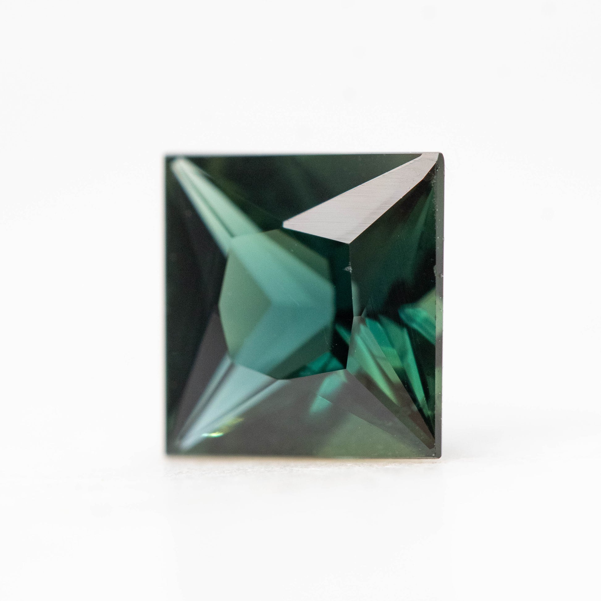 1.54 Carat Princess Cut Teal Sapphire for Custom Work - Inventory Code PCTS154 - Midwinter Co. Alternative Bridal Rings and Modern Fine Jewelry