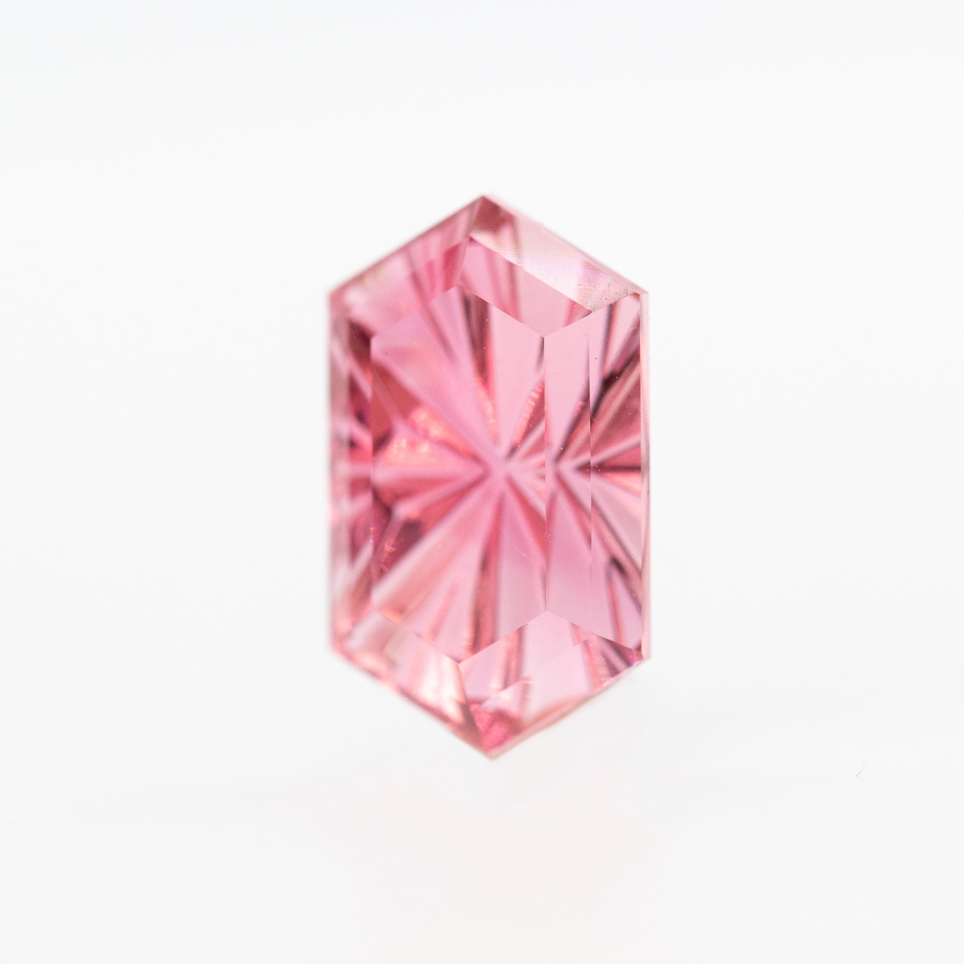 1.28 Carat Hexagon Fantasy Cut Pink Tourmaline for Custom Work - Inventory Code PHT128 - Midwinter Co. Alternative Bridal Rings and Modern Fine Jewelry