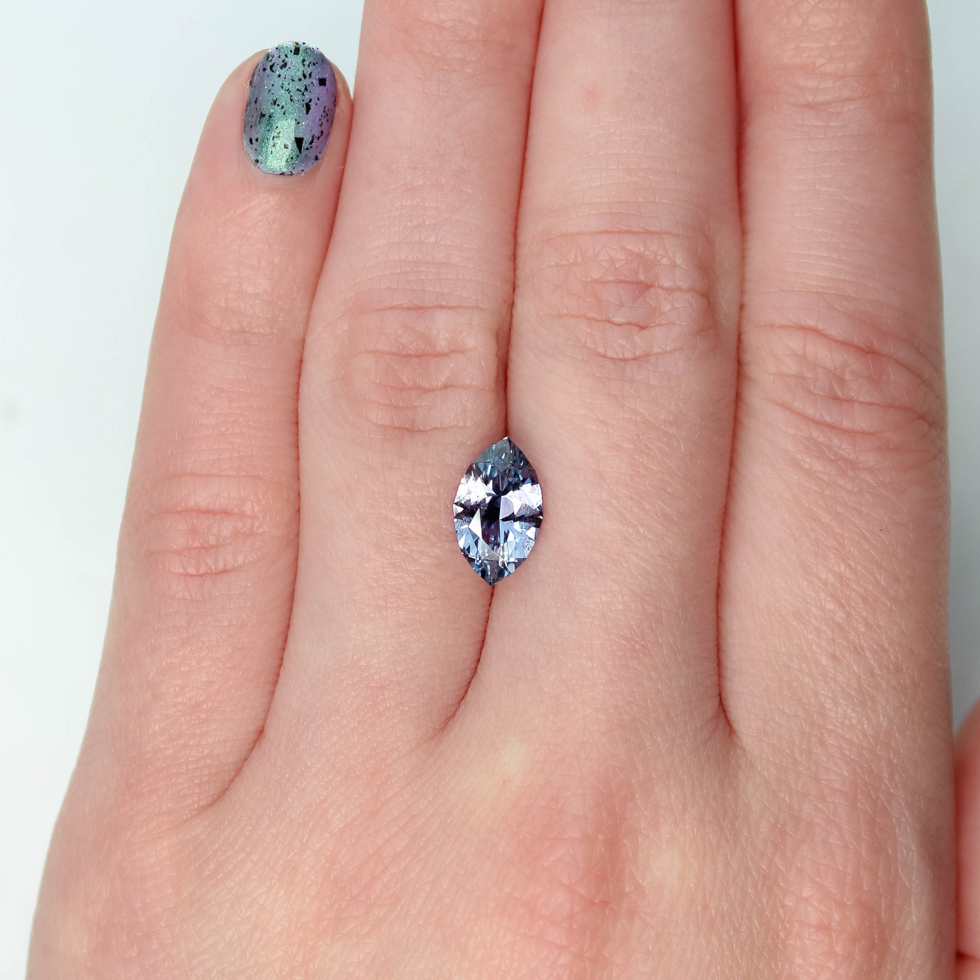 2.65 Carat Color Change Periwinkle Marquise Sapphire for Custom Work - Inventory Code PMS265 - Midwinter Co. Alternative Bridal Rings and Modern Fine Jewelry
