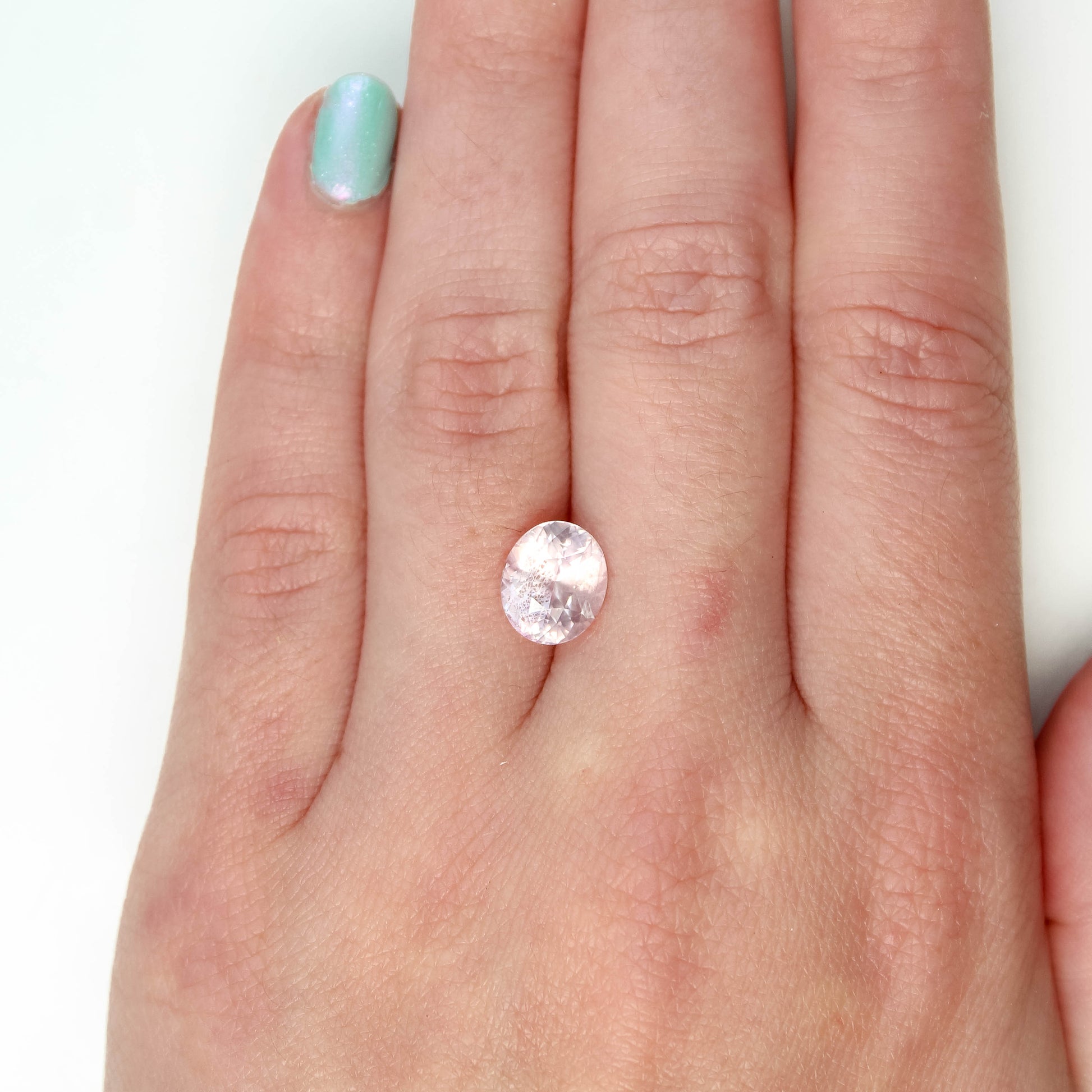 3.65 Carat Pink Oval Sapphire for Custom Work - Inventory Code POS365 - Midwinter Co. Alternative Bridal Rings and Modern Fine Jewelry