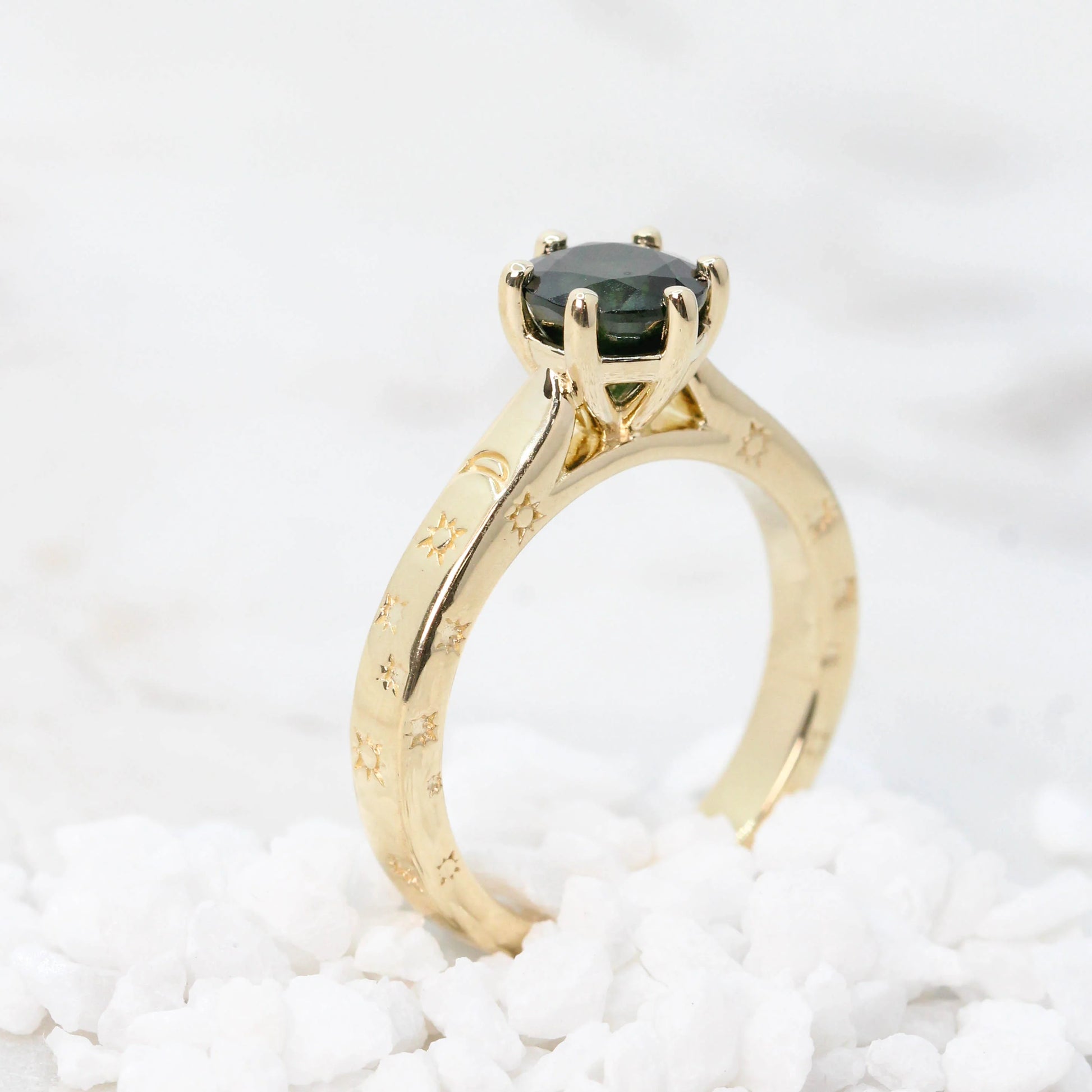 Custom Sun & Moon Setting - Midwinter Co. Alternative Bridal Rings and Modern Fine Jewelry