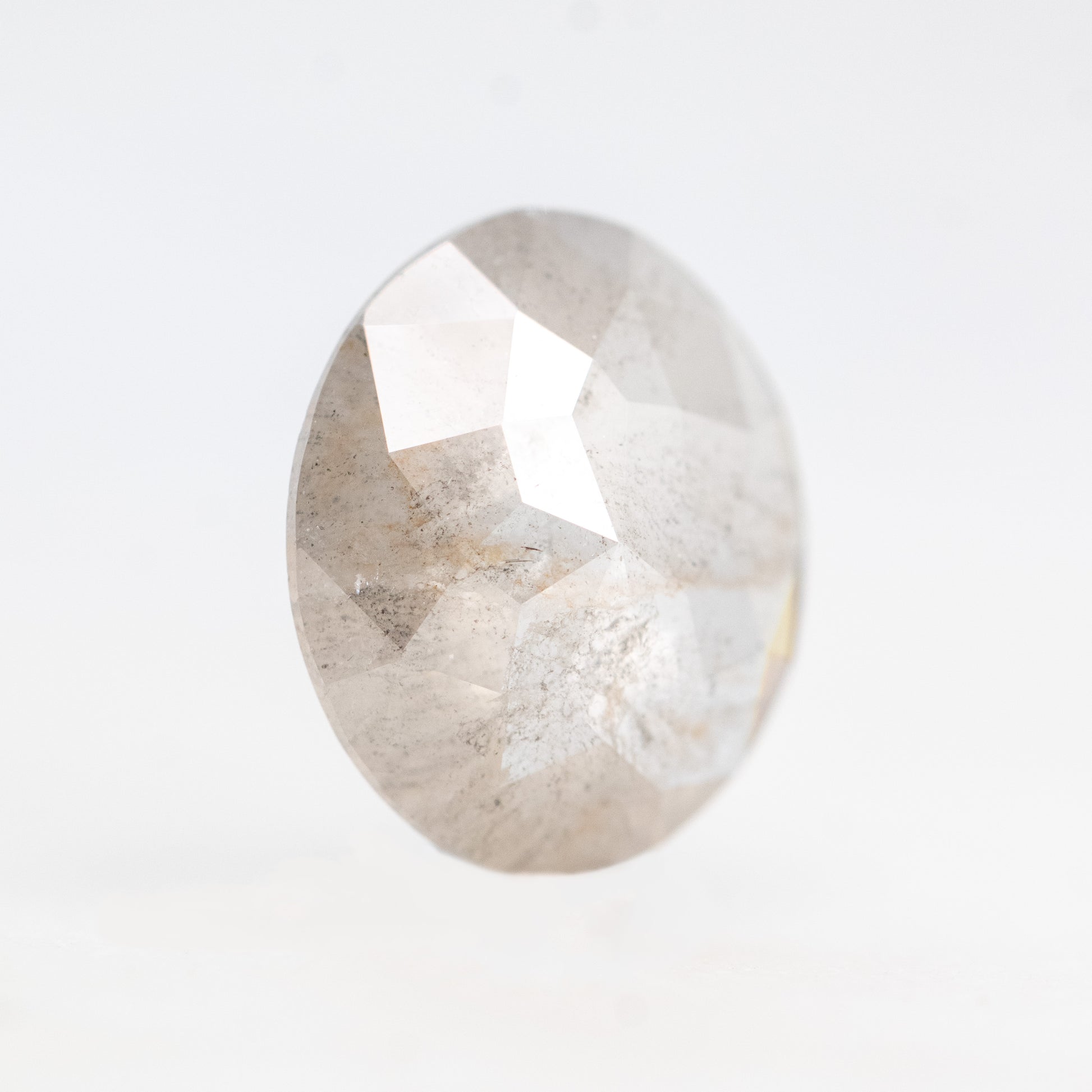 Carat Light Gray Oval Salt and Pepper Diamond for Custom Work