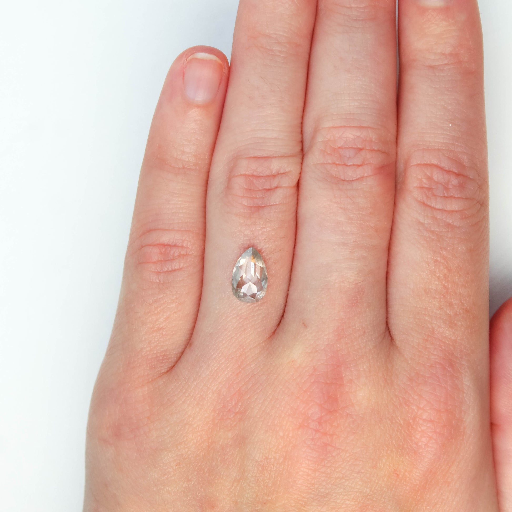 2.00 Carat Gray Pear Salt and Pepper Diamond for Custom Work - Inventory Code SCP200 - Midwinter Co. Alternative Bridal Rings and Modern Fine Jewelry