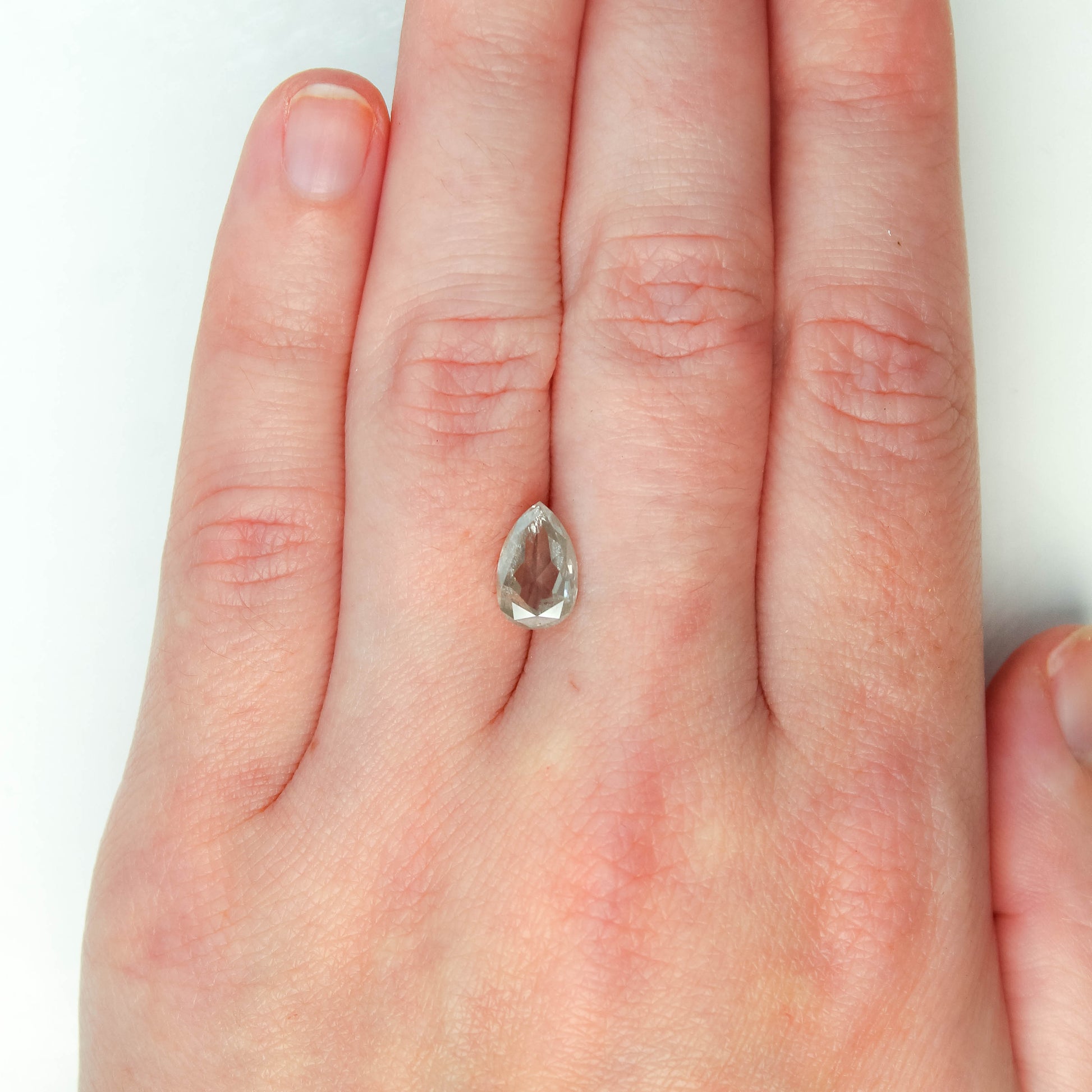 2.00 Carat Gray Pear Salt and Pepper Diamond for Custom Work - Inventory Code SCP200 - Midwinter Co. Alternative Bridal Rings and Modern Fine Jewelry