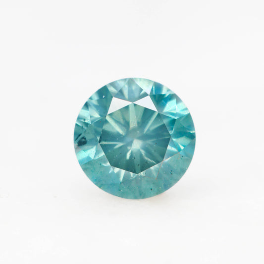 0.53 Carat Teal Round Diamond for Custom Work - Inventory Code SCR053 - Midwinter Co. Alternative Bridal Rings and Modern Fine Jewelry