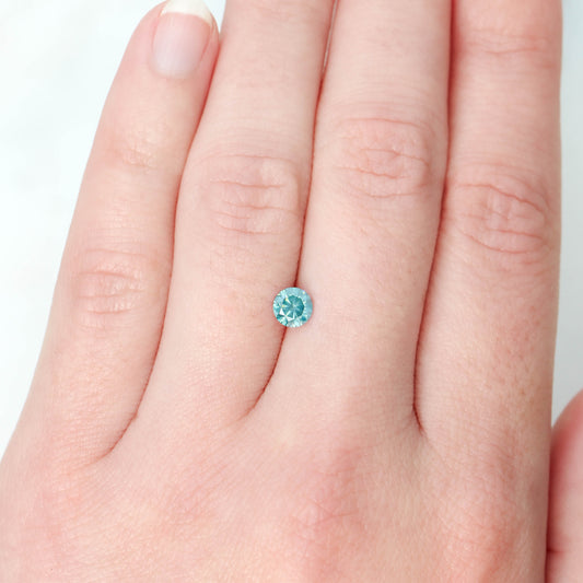 0.53 Carat Teal Round Diamond for Custom Work - Inventory Code SCR053 - Midwinter Co. Alternative Bridal Rings and Modern Fine Jewelry