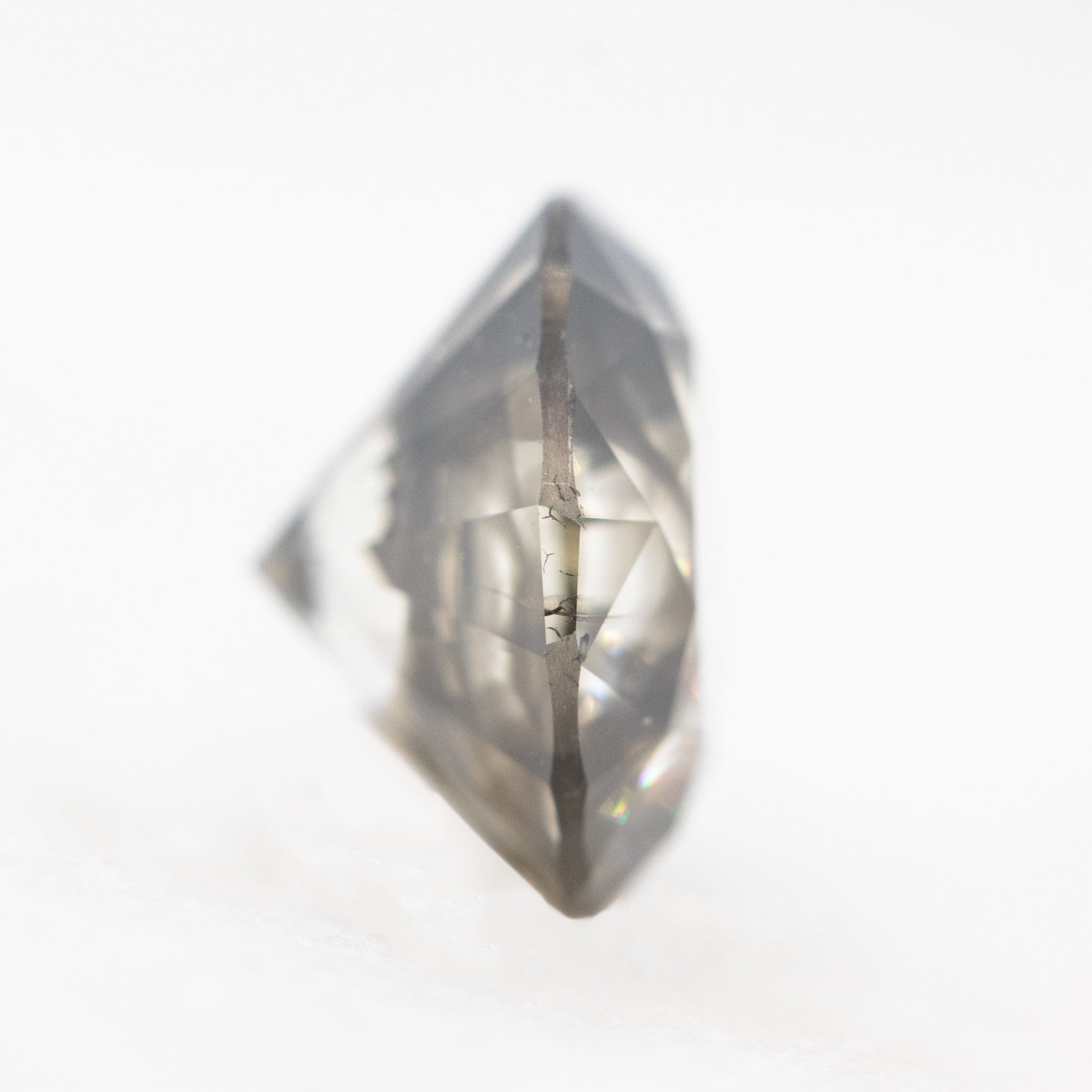 3.05 Carat Round Dark and Clear Champagne Brown Salt and Pepper Diamond for Custom Work - Inventory Code SCR305 - Midwinter Co. Alternative Bridal Rings and Modern Fine Jewelry