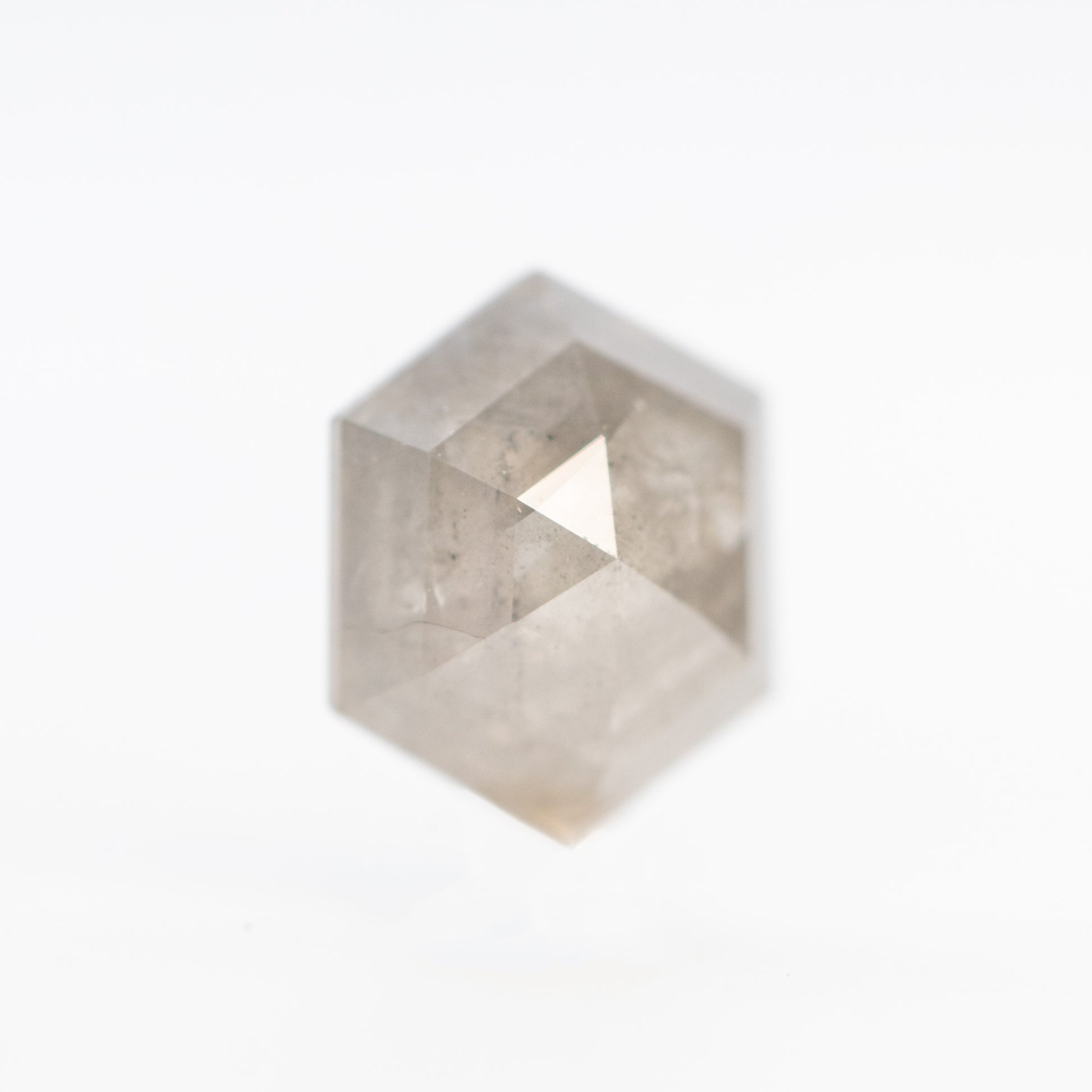 1.28 Carat Gray Hexagon Salt and Pepper Diamond for Custom Work - Inventory Code SGH128 - Midwinter Co. Alternative Bridal Rings and Modern Fine Jewelry