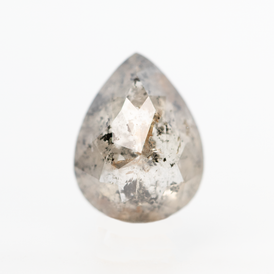 1.99 Carat Stormy Gray Pear Salt and Pepper Diamond for Custom Work - Inventory Code SGP199