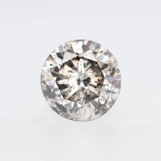 2.08 Carat Stormy Gray Round Diamond for Custom Work - Inventory Code SGR208