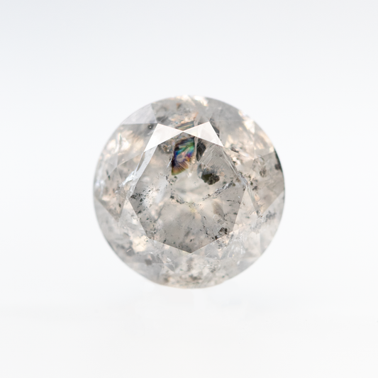 3.98 Carat Round Stormy Gray Salt and Pepper Diamond for Custom Work - Inventory Code SGR398