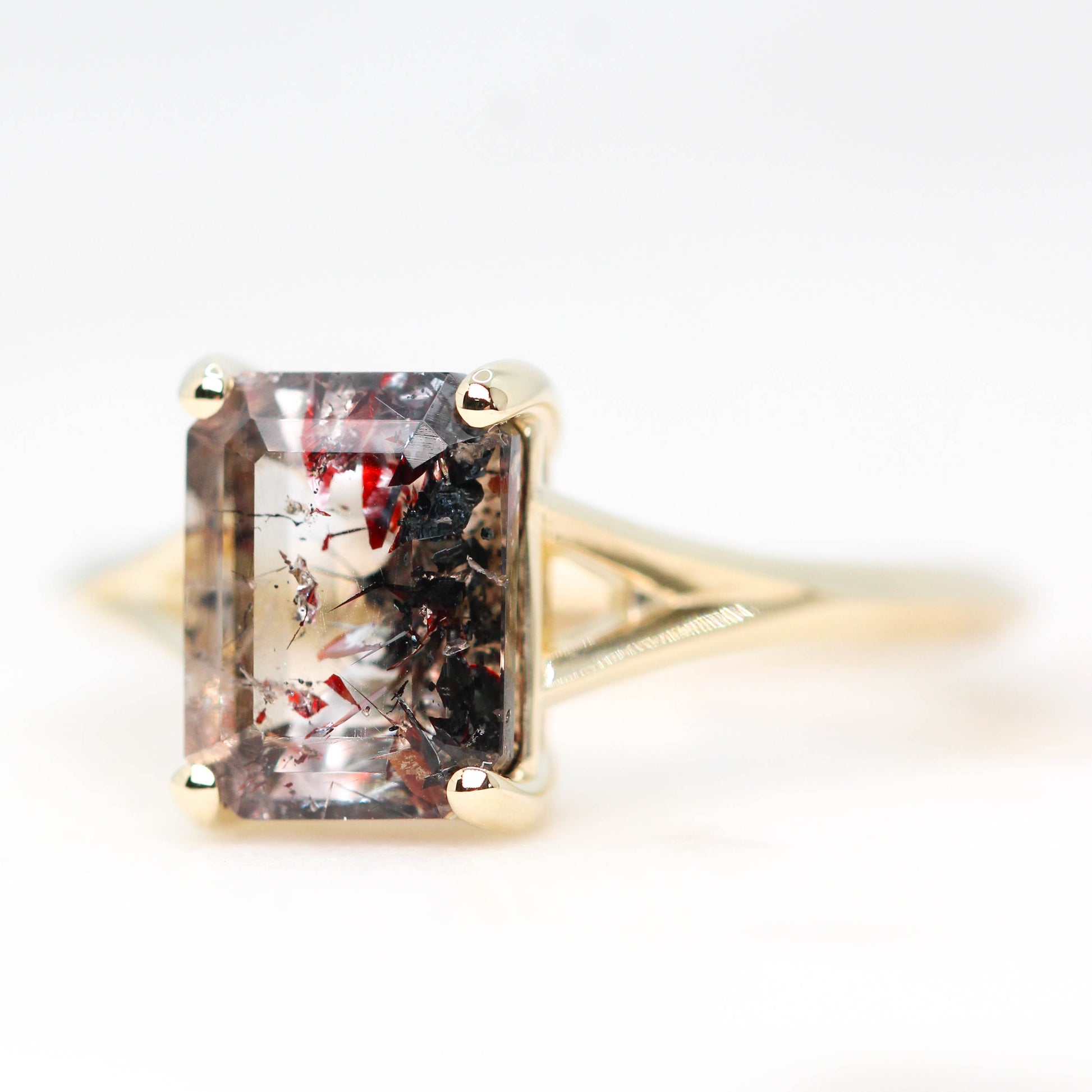 Sylvie Ring with a 2.47 Carat Emerald Cut Melody Quartz - Ready to Size and Ship - Midwinter Co. Alternative Bridal Rings and Modern Fine Jewelry