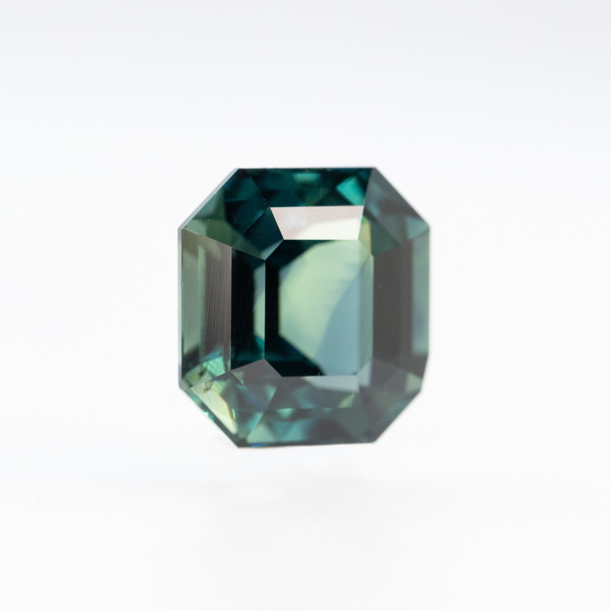 CAELEN (J) 3.18 Carat Teal Asscher Cut Sapphire for Custom Work - Inventory Code TAS318 - Midwinter Co. Alternative Bridal Rings and Modern Fine Jewelry