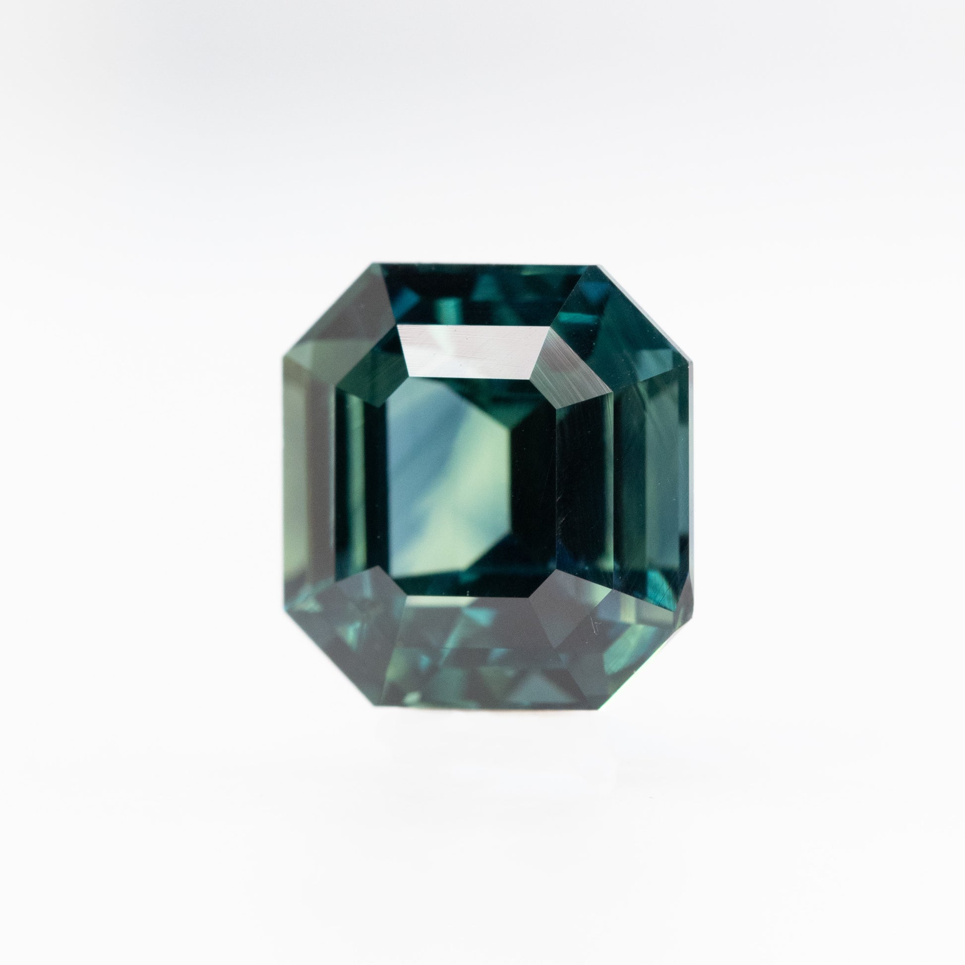 CAELEN (J) 3.18 Carat Teal Asscher Cut Sapphire for Custom Work - Inventory Code TAS318 - Midwinter Co. Alternative Bridal Rings and Modern Fine Jewelry