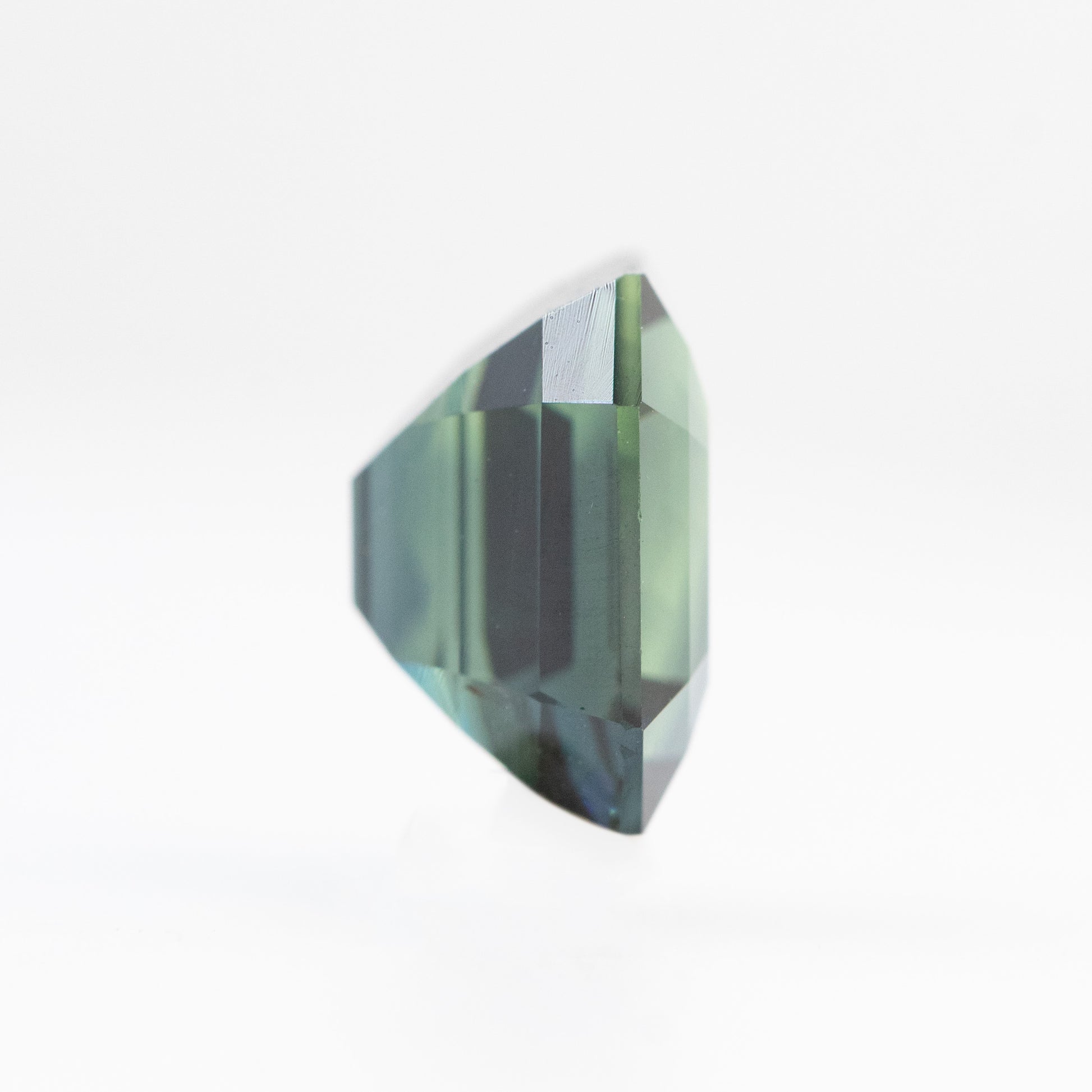 CAELEN (J) 3.18 Carat Teal Asscher Cut Sapphire for Custom Work - Inventory Code TAS318 - Midwinter Co. Alternative Bridal Rings and Modern Fine Jewelry