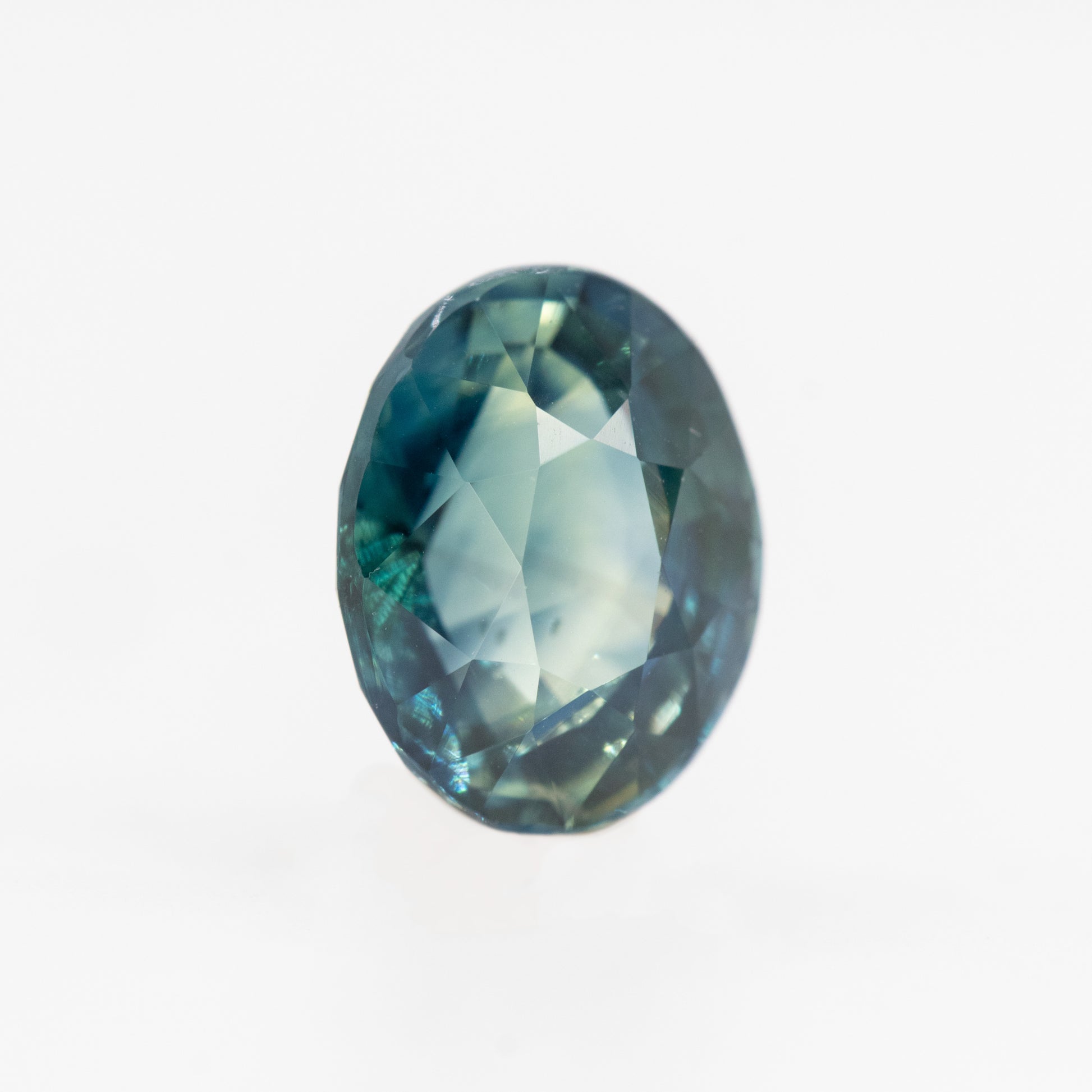2.02 Carat Teal Blue Oval Sapphire for Custom Work - Inventory Code TBOS202 - Midwinter Co. Alternative Bridal Rings and Modern Fine Jewelry