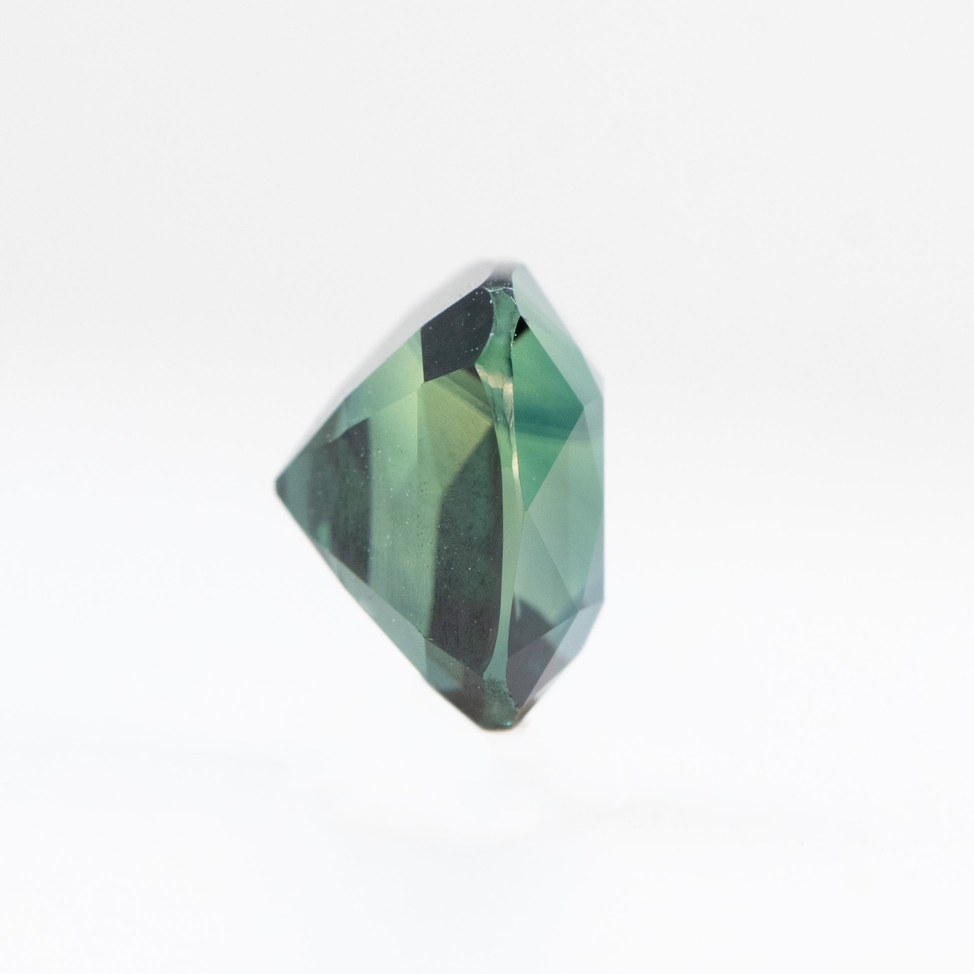 2.02 Carat Teal Elongated Cushion Sapphire for Custom Work - Inventory Code TECS202 - Midwinter Co. Alternative Bridal Rings and Modern Fine Jewelry