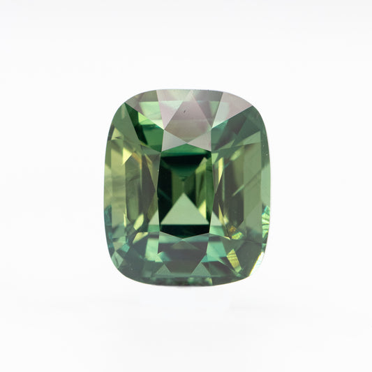 *CAELEN (J) 4.50 Carat Teal Green Cushion Cut Sapphire for Custom Work - Inventory Code TGCS450 - Midwinter Co. Alternative Bridal Rings and Modern Fine Jewelry
